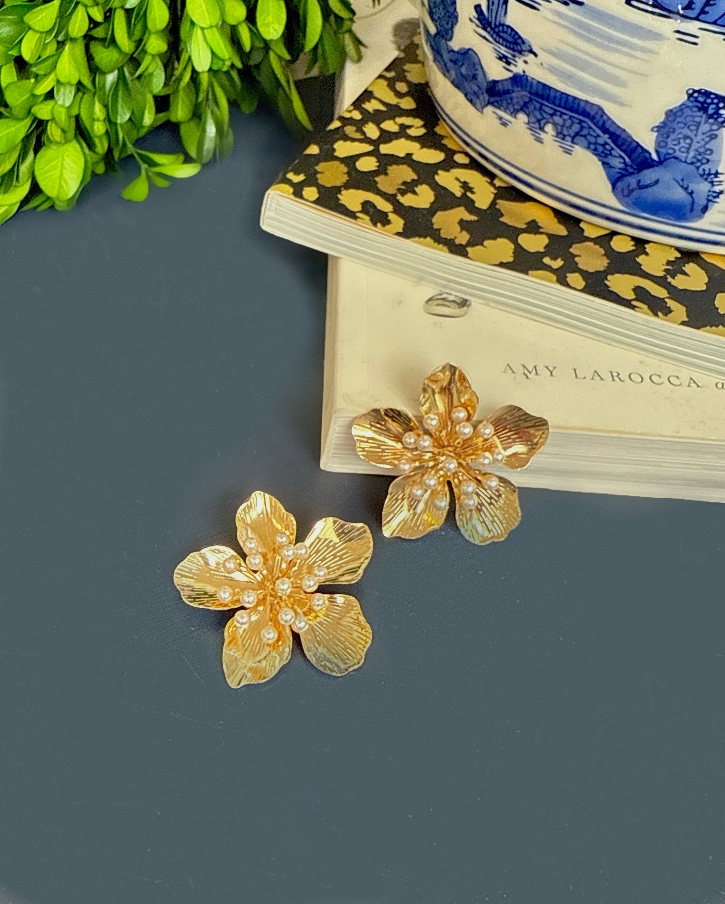 Blooming Buds Flower Pearl Earrings