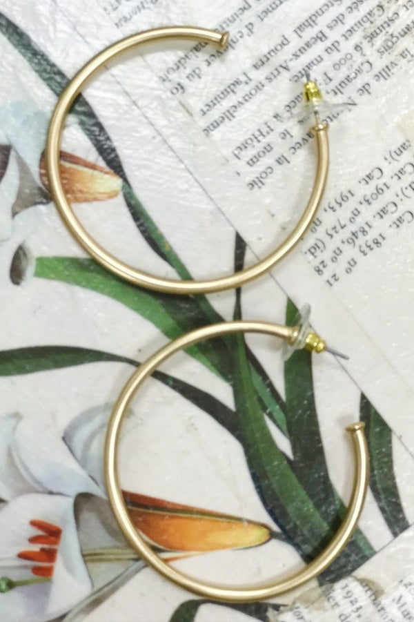 *MORE COLORS* Matte Hoop Earrings