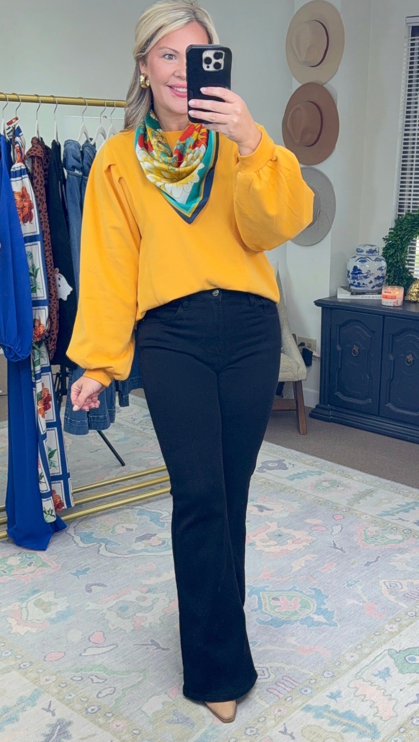 Make My Day Black Flare Jeans