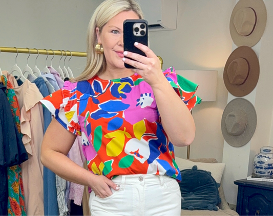 SUGARLIPS: Keep Things Fresh Poplin Ruffle Top