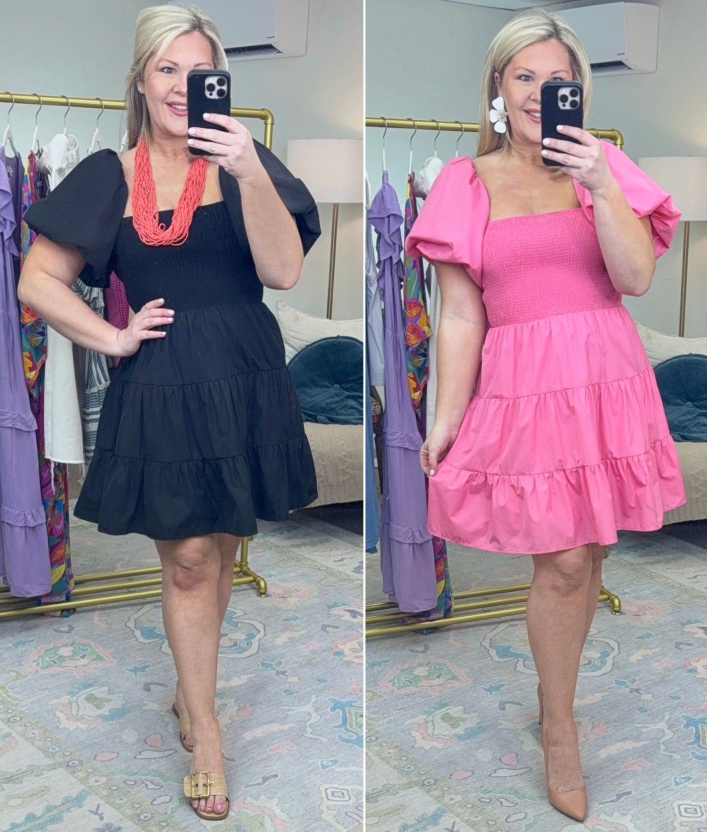 Precious to Me Smocked Fit & Flare Dress