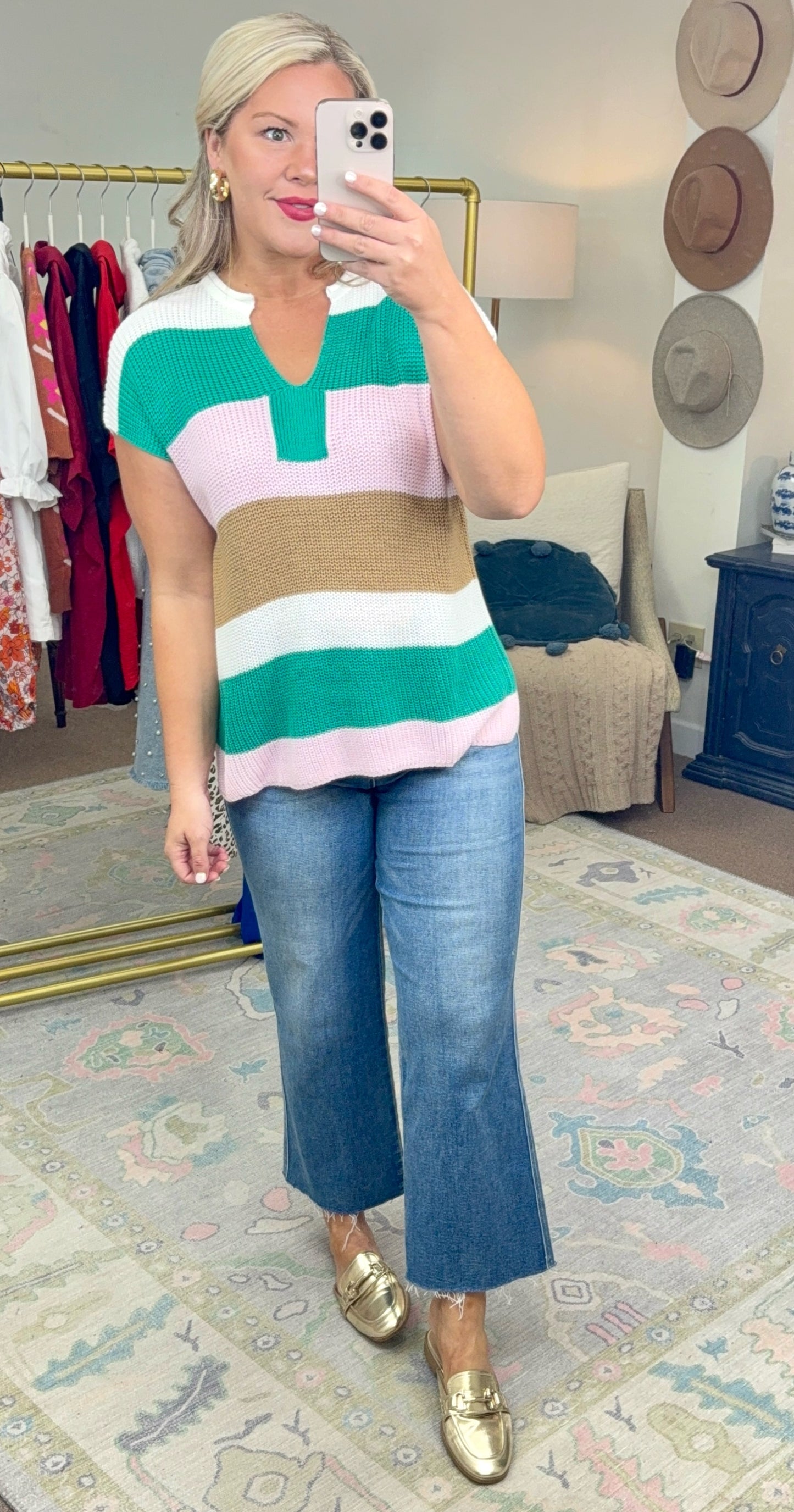Polaroid of Perfection Color Block Knit Top
