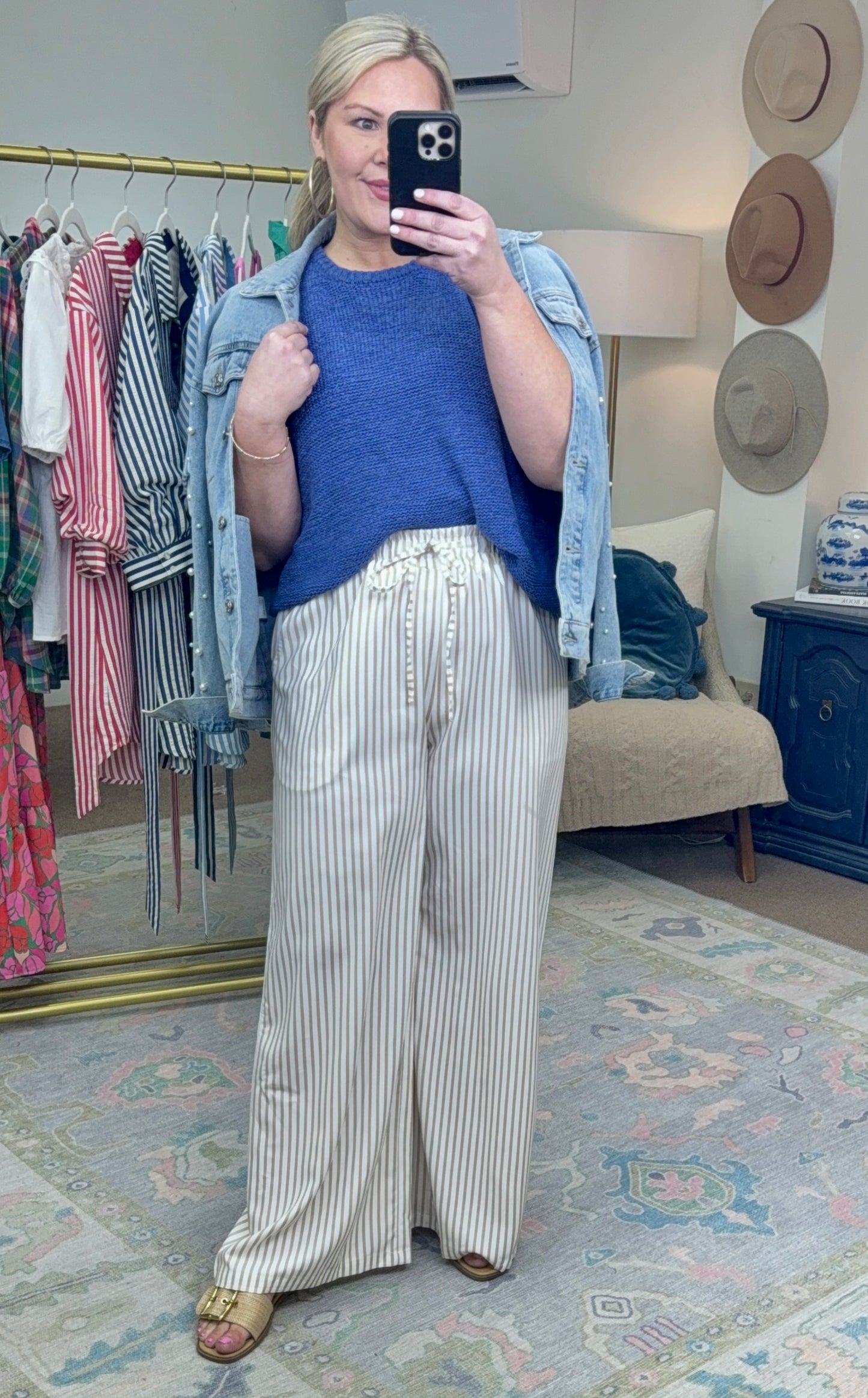 ✨RESTOCK✨ A Fine Line Wide Leg Stripe Pants