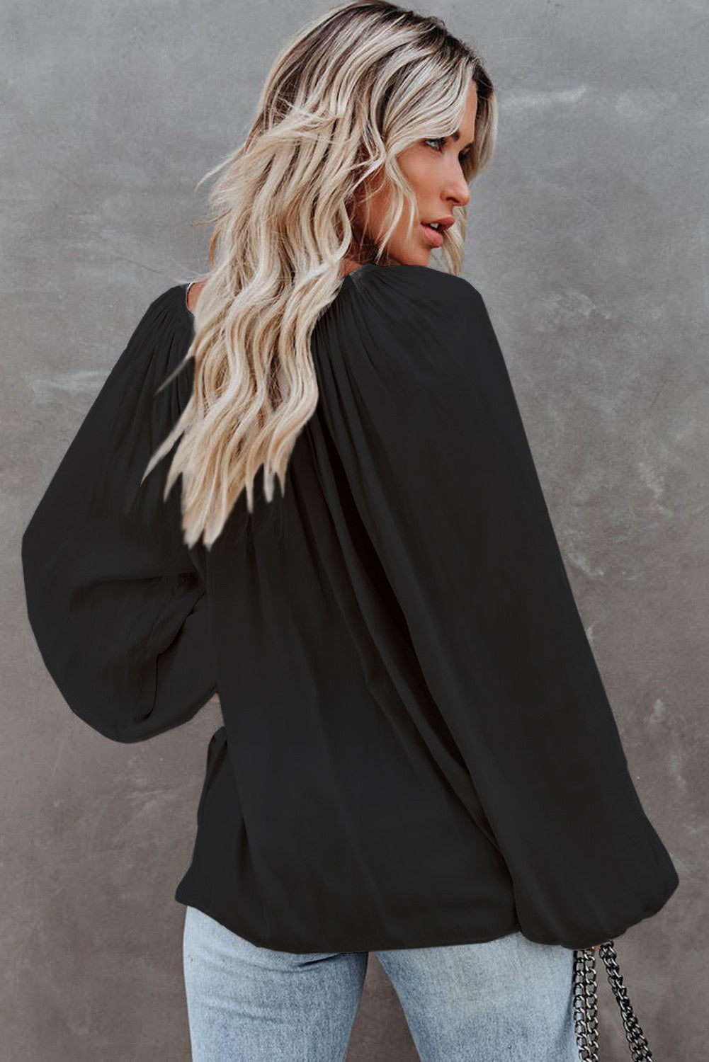 Billowy Balloon Sleeve Blouse