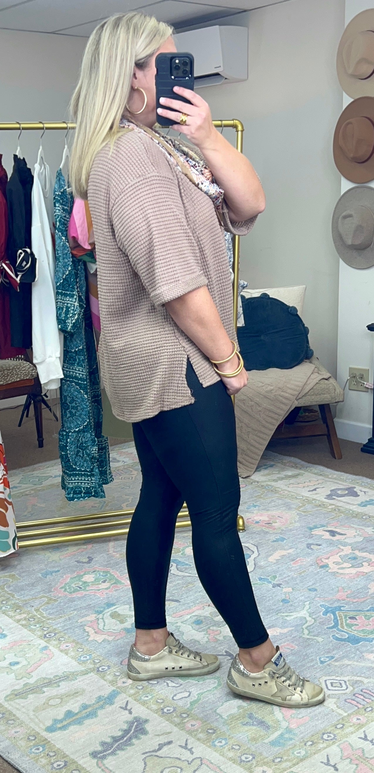 Maxing And Relaxing Waffle Knit Top