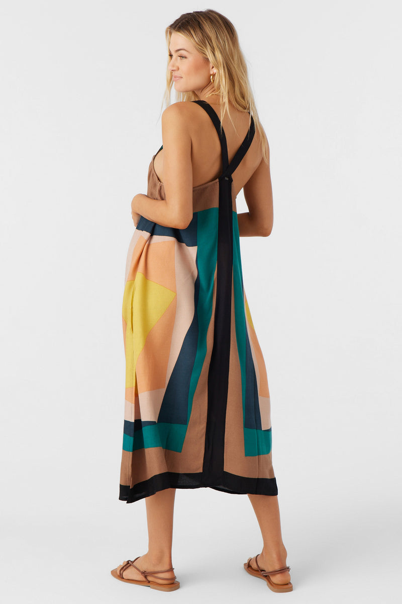 Peaceful Easy Feeling Colorblock Midi Dress