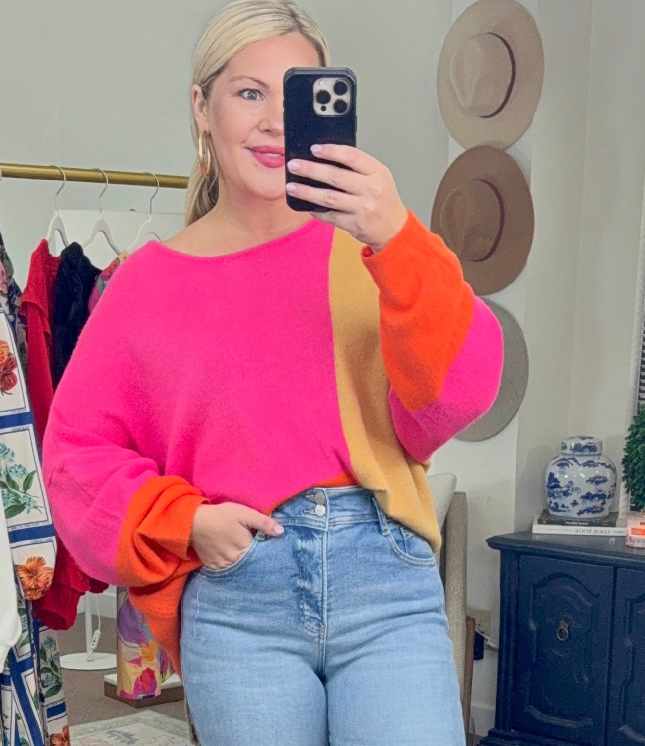 Bright Spot Color Block Knit Top