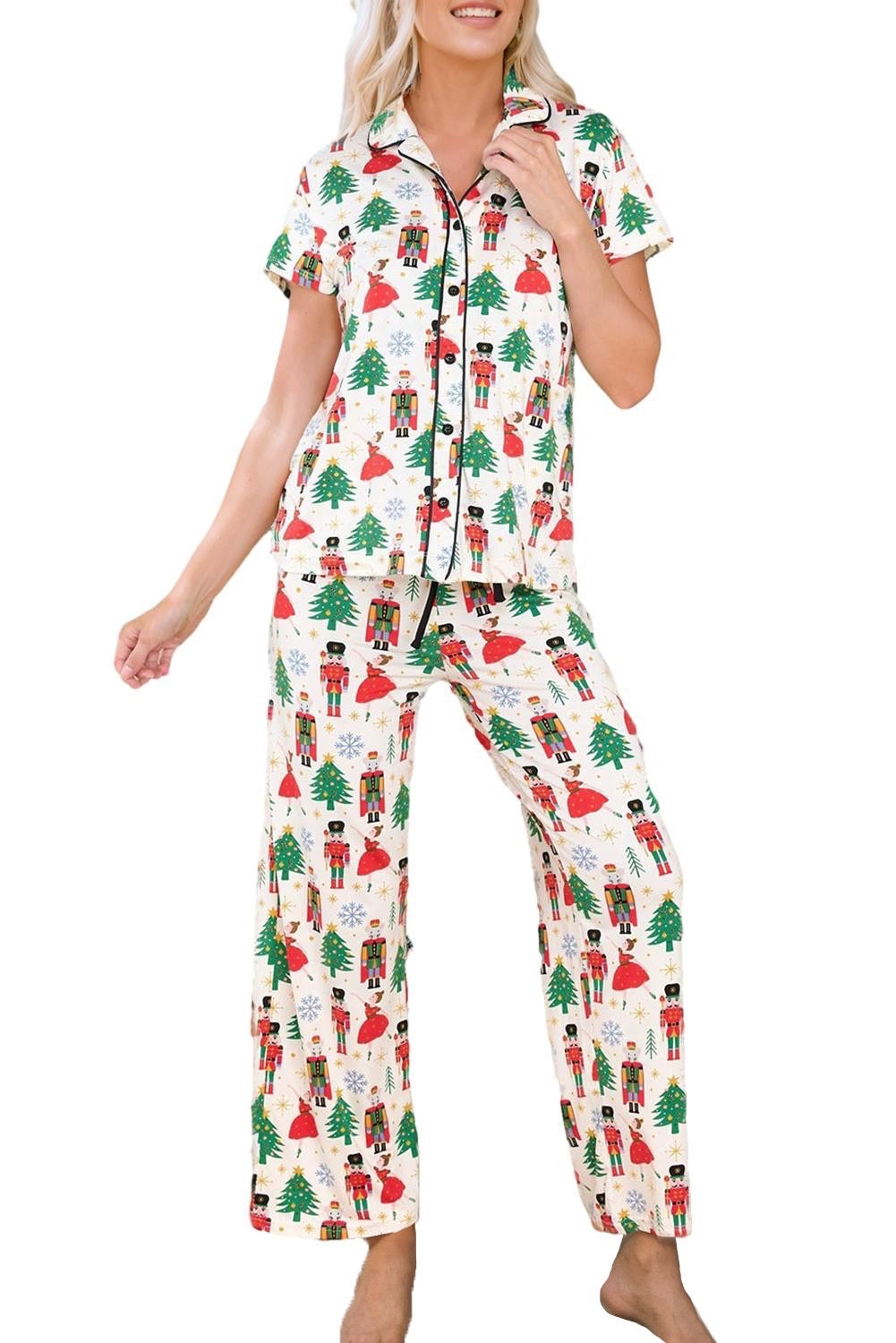 Nutcracker Print Pajama Set