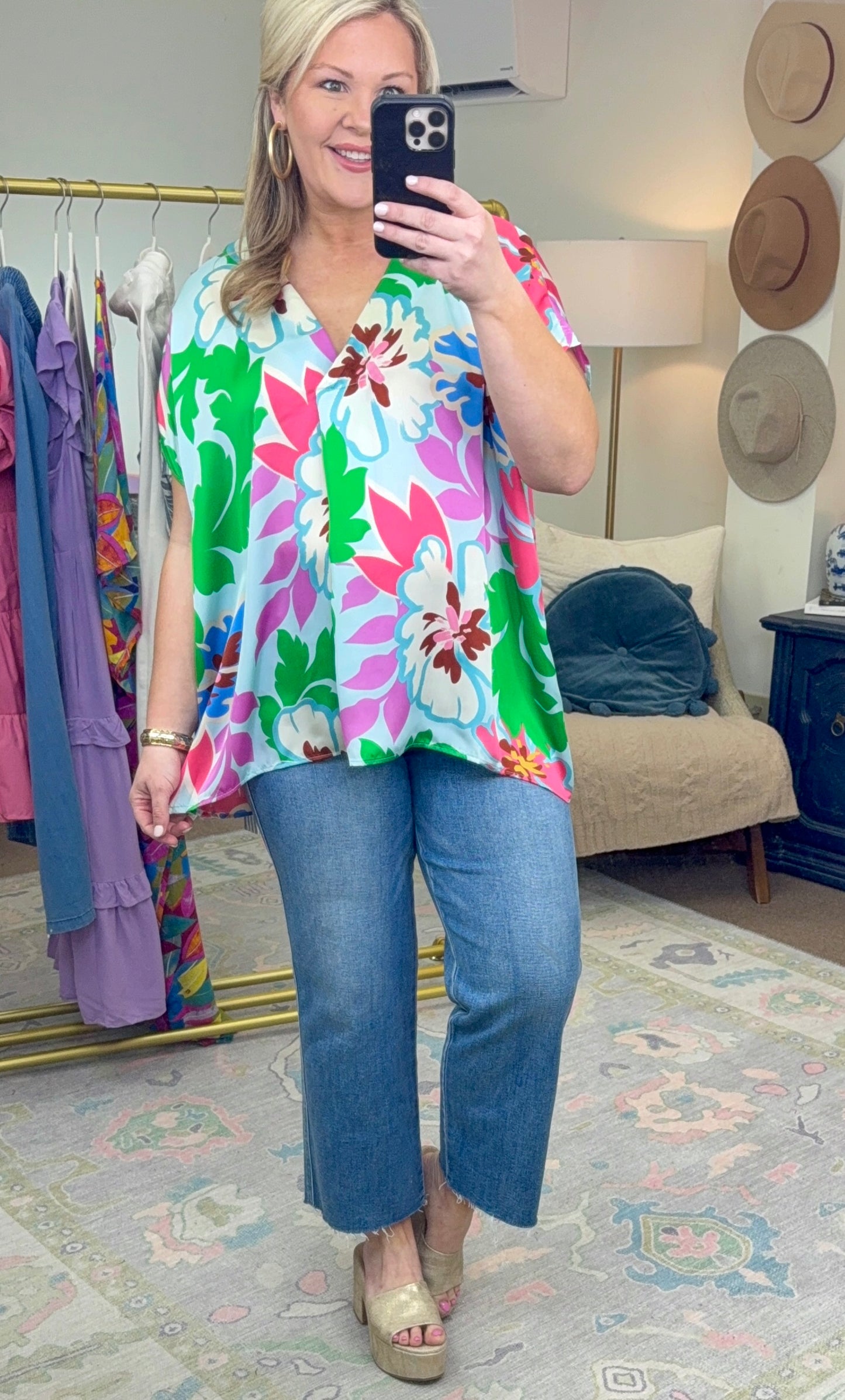 Gorgeous Getaway Bold Print Blouse