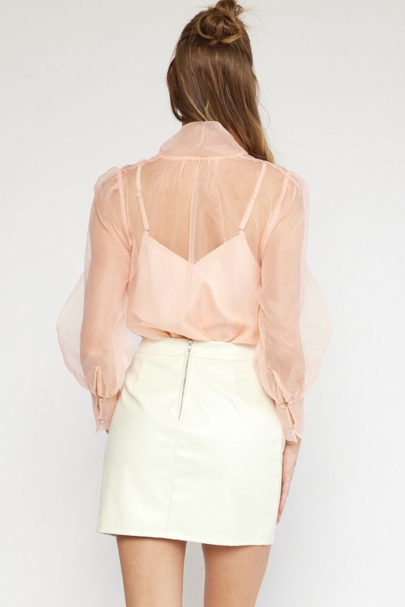 Lady Like That Organza Bow Bodysuit