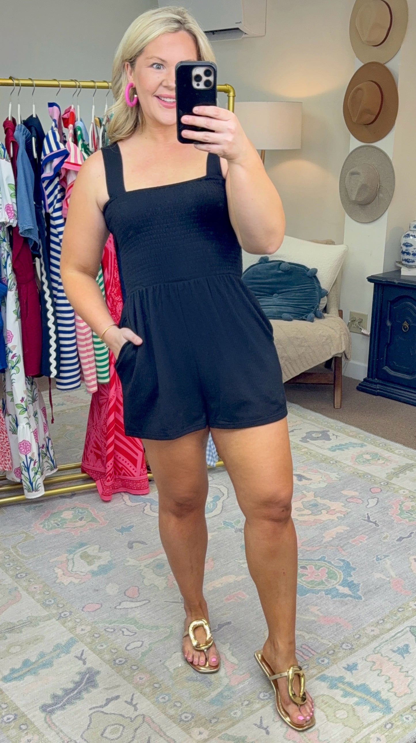 Ease of the Day Smocked Romper
