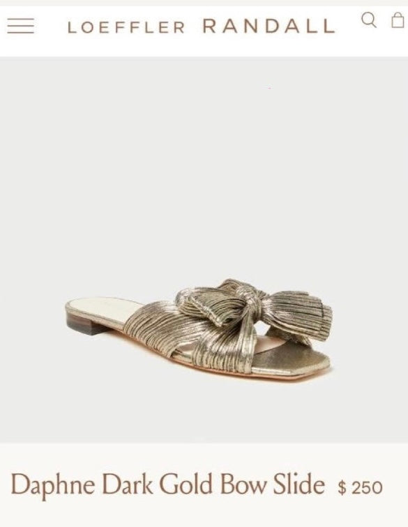 Effortless Elegance Metallic Pleat Bow Sandals