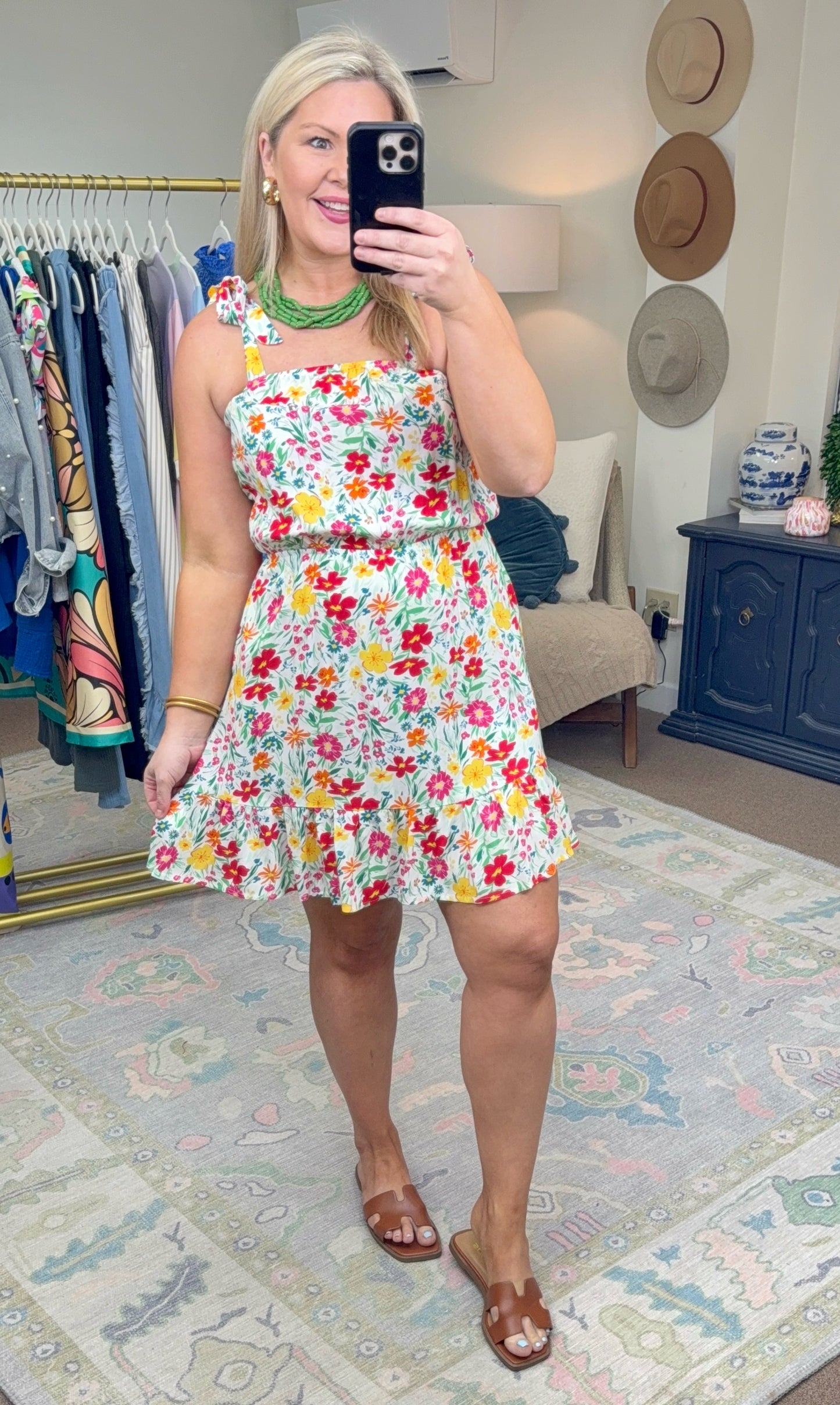 Miss Congeniality Floral Print Mini Dress