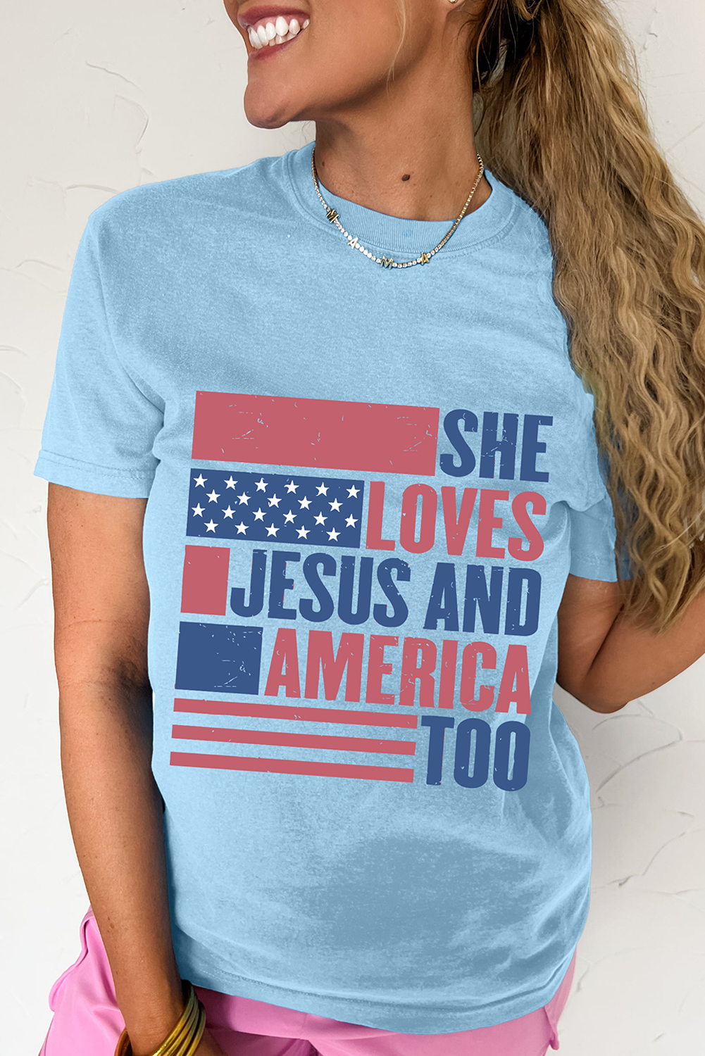 Loves Jesus and America Graphic Tee
