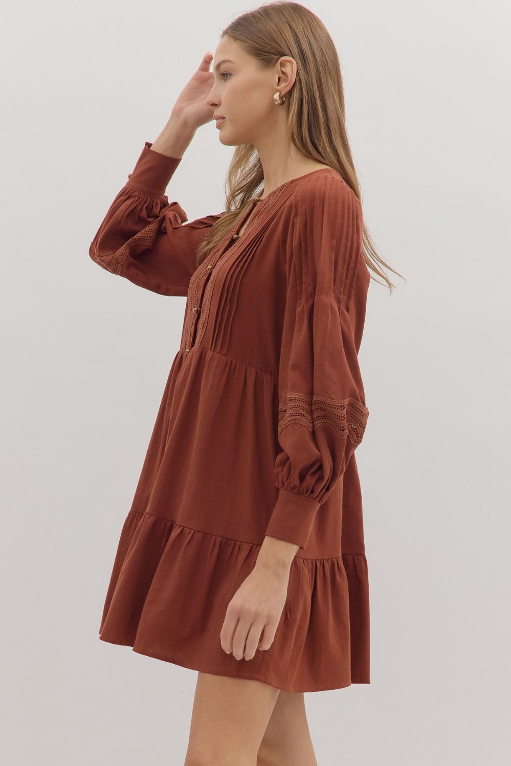 Amber Skies Pintuck Dress