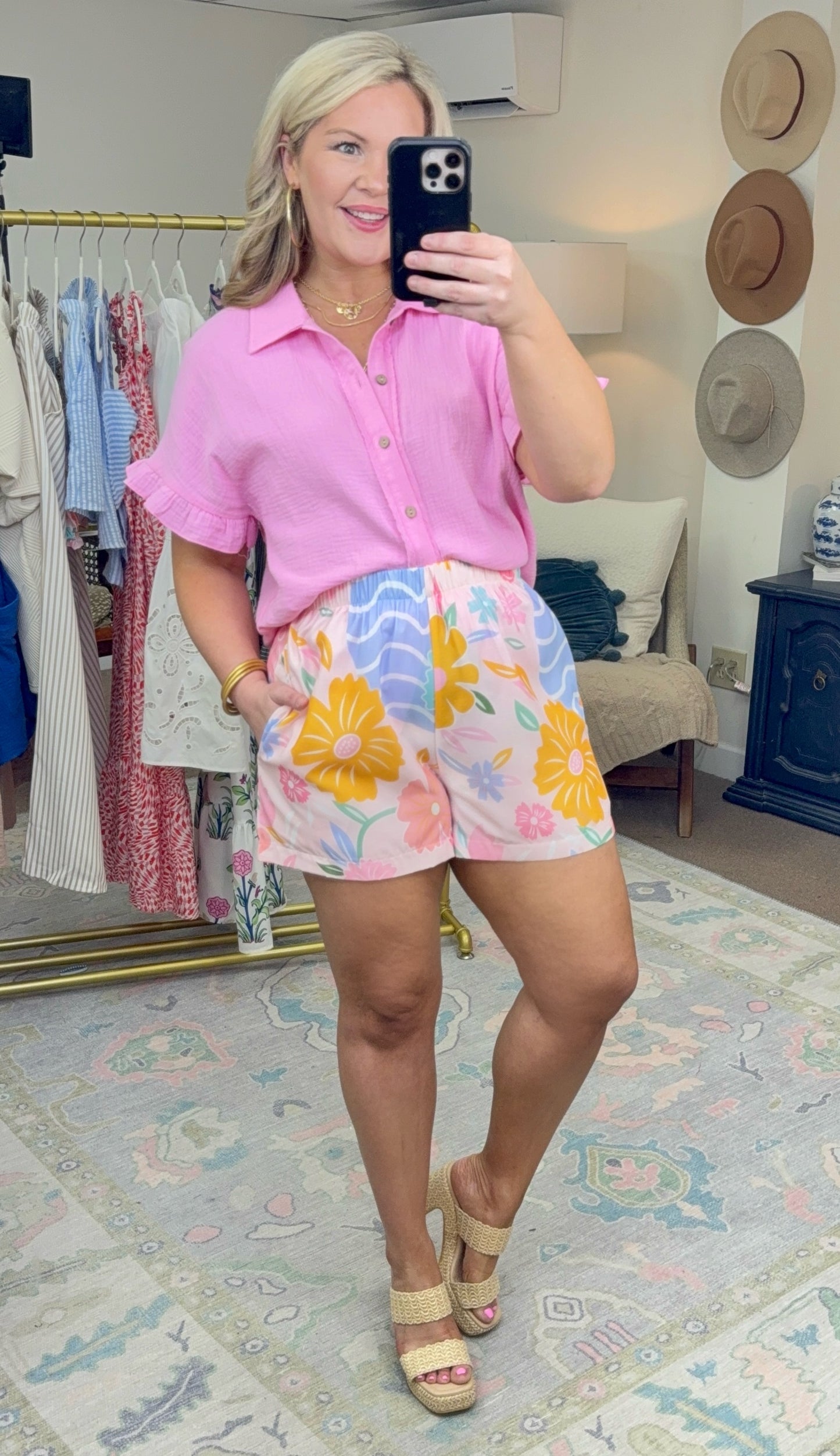 Pretty Petals Smocked Short Set