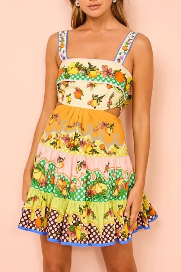 Limoncello Cut Out Mini Dress