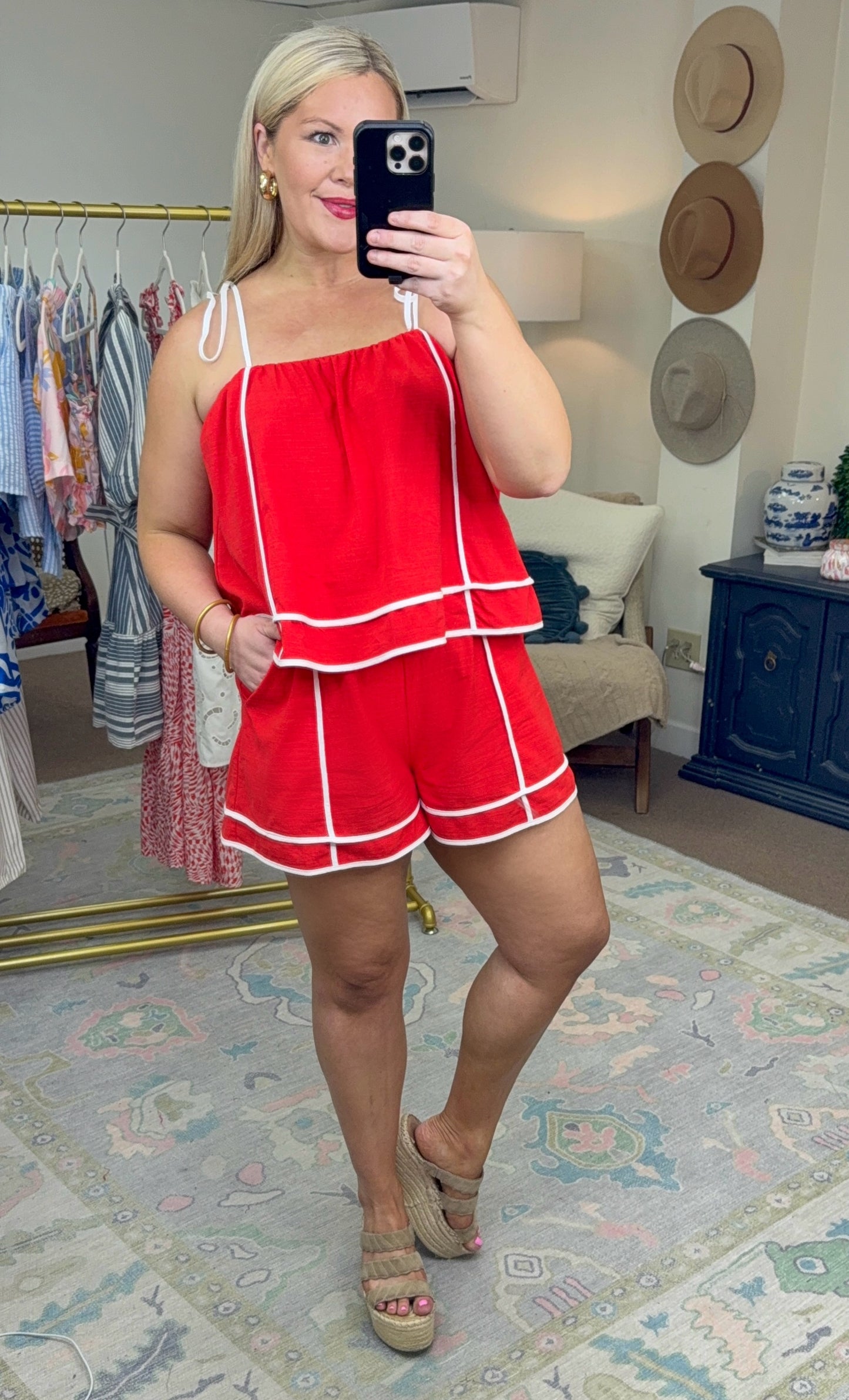 **MORE COLORS** Talk of the Town Shoulder Tie Romper