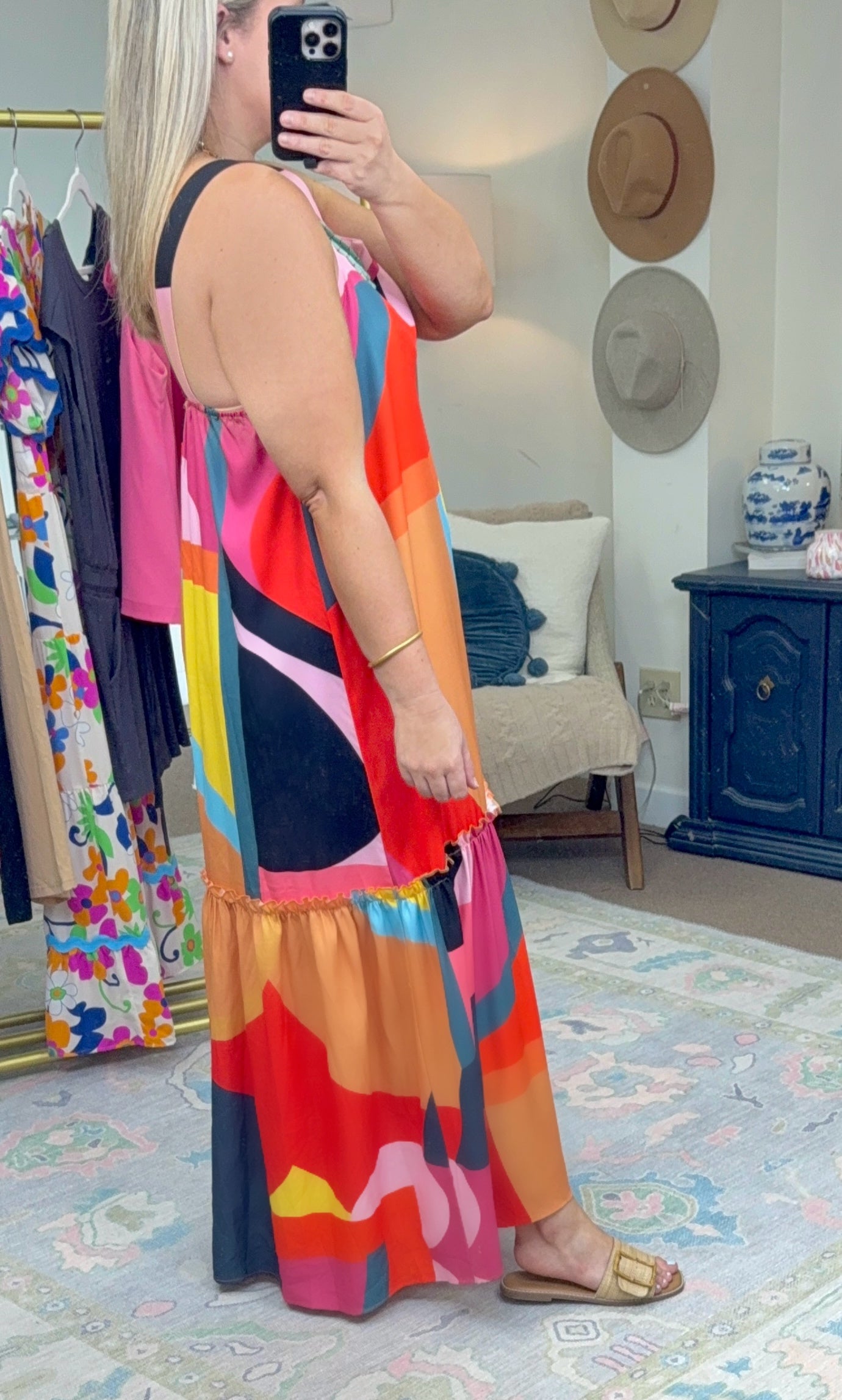 ✨RESTOCK✨ Made for Magic Color Block Ruffle Maxi Dress