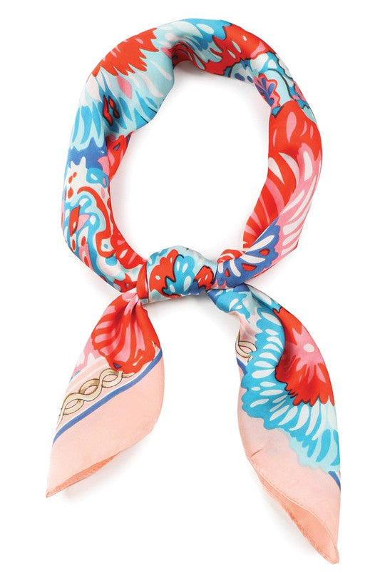 Peach Sunday Best Abstract Silk Neck Scarf