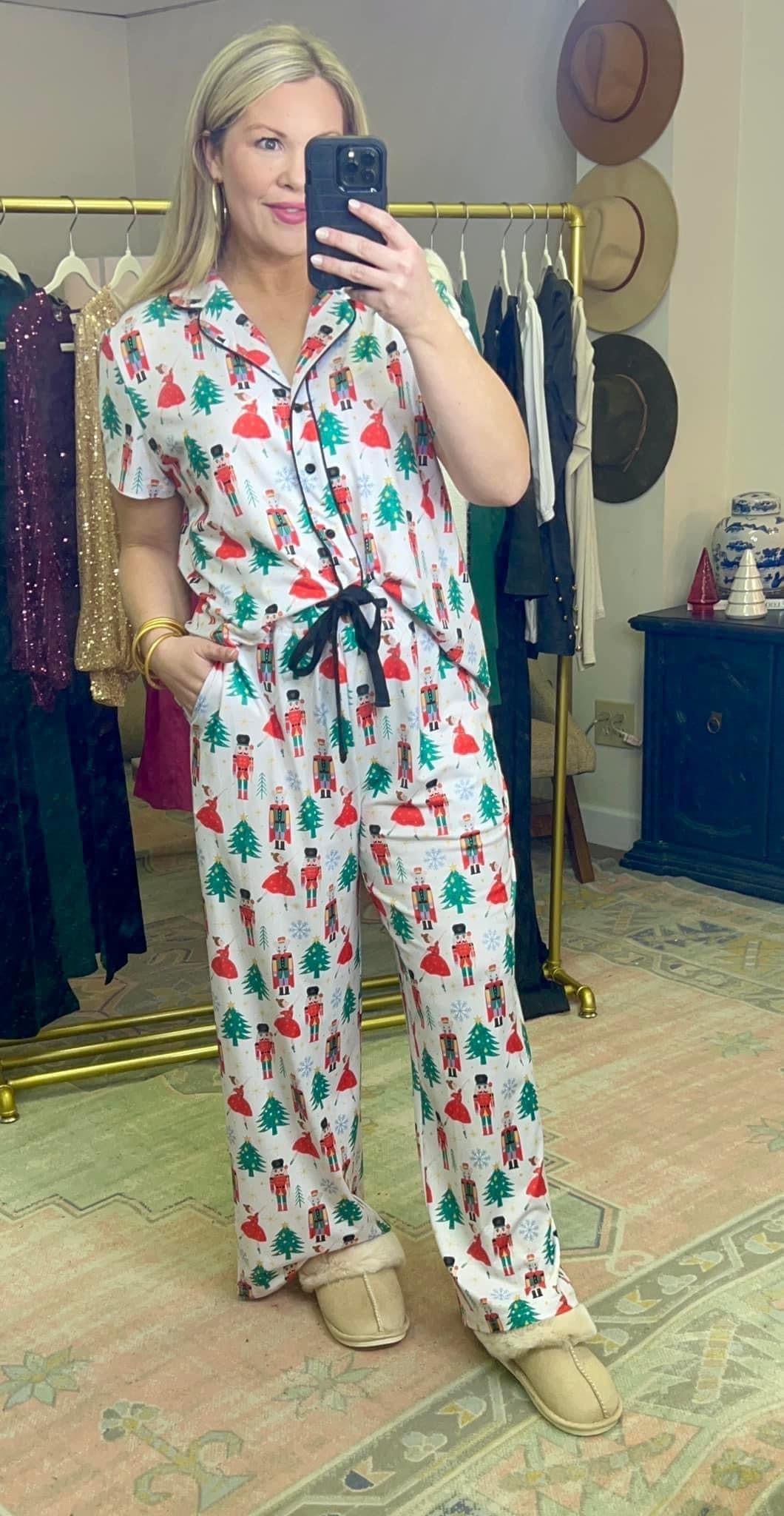 Nutcracker Print Pajama Set
