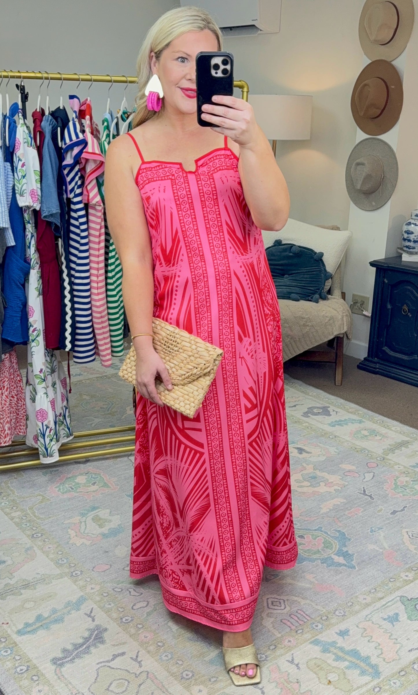 Island Oasis Print Maxi Dress