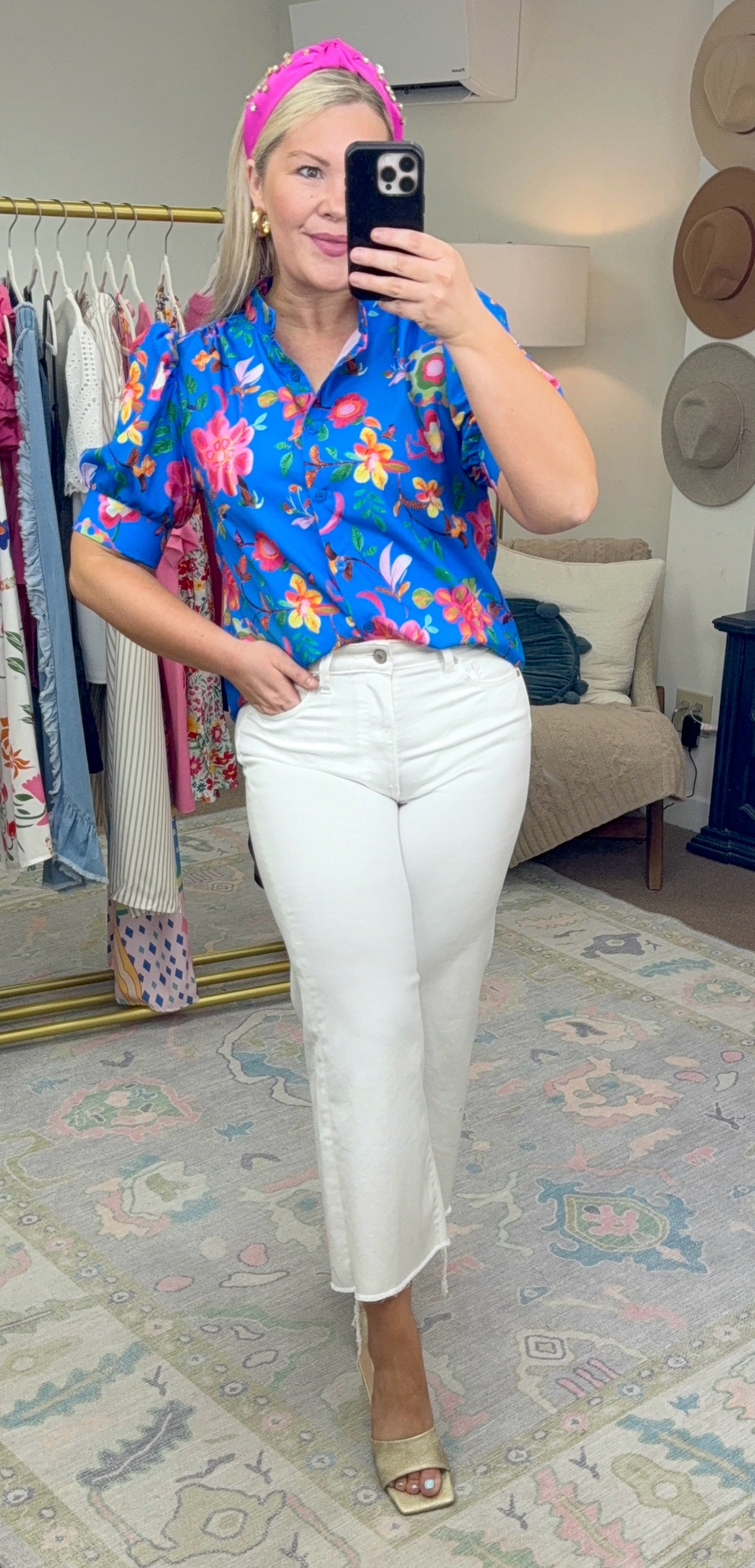 Talk About Love Printed Poplin Blouse