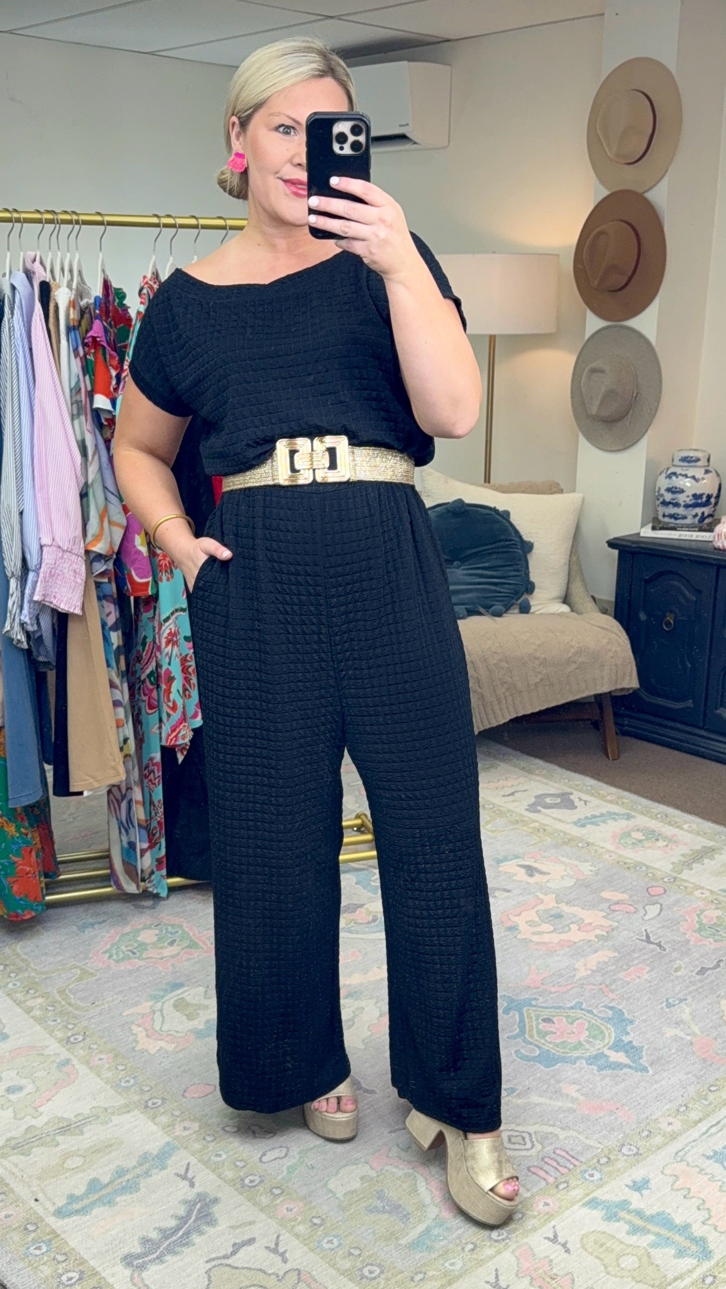 Check Yourself Wide Leg Jumpsuit