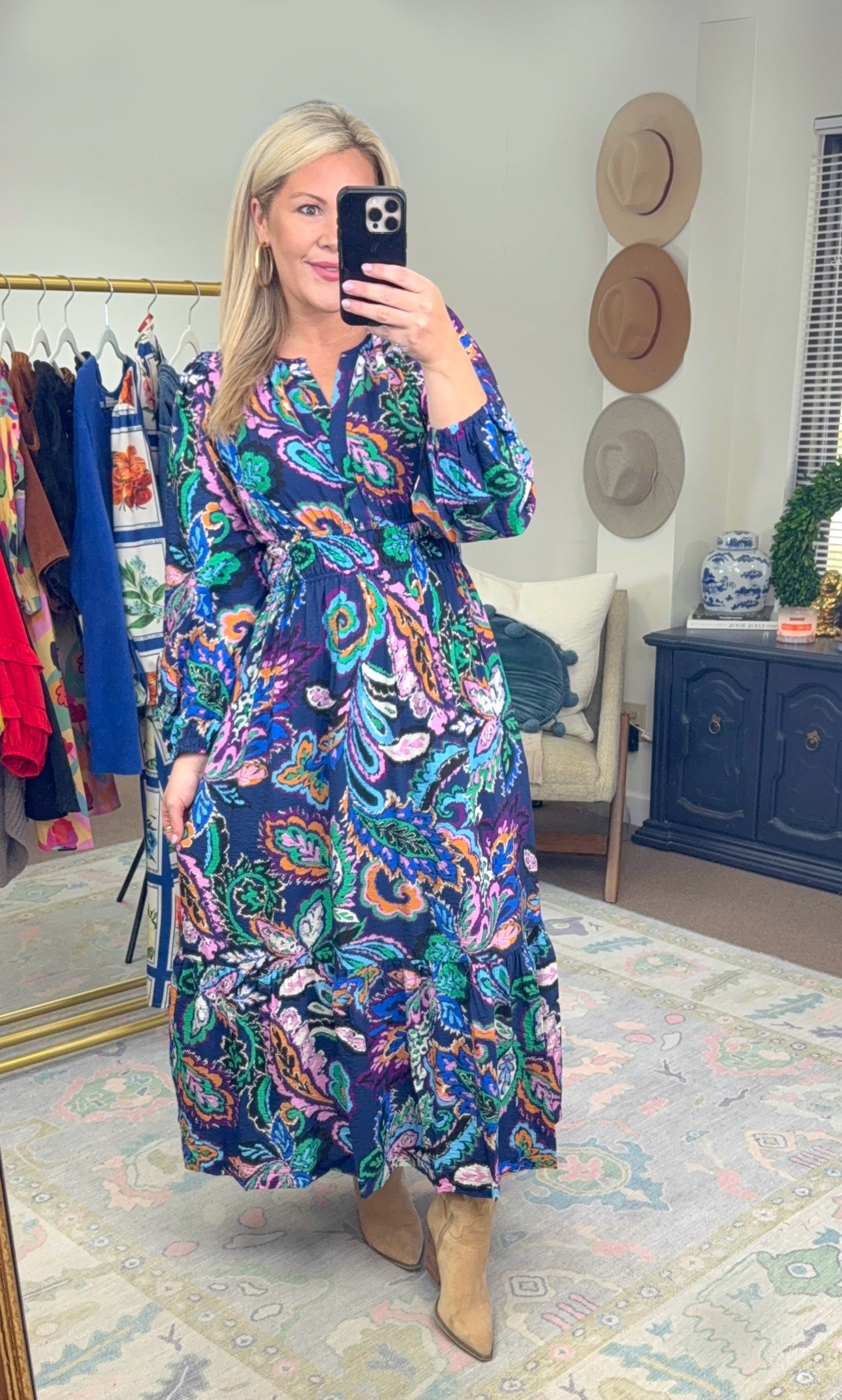 Fairytale Love Print Midi Dress