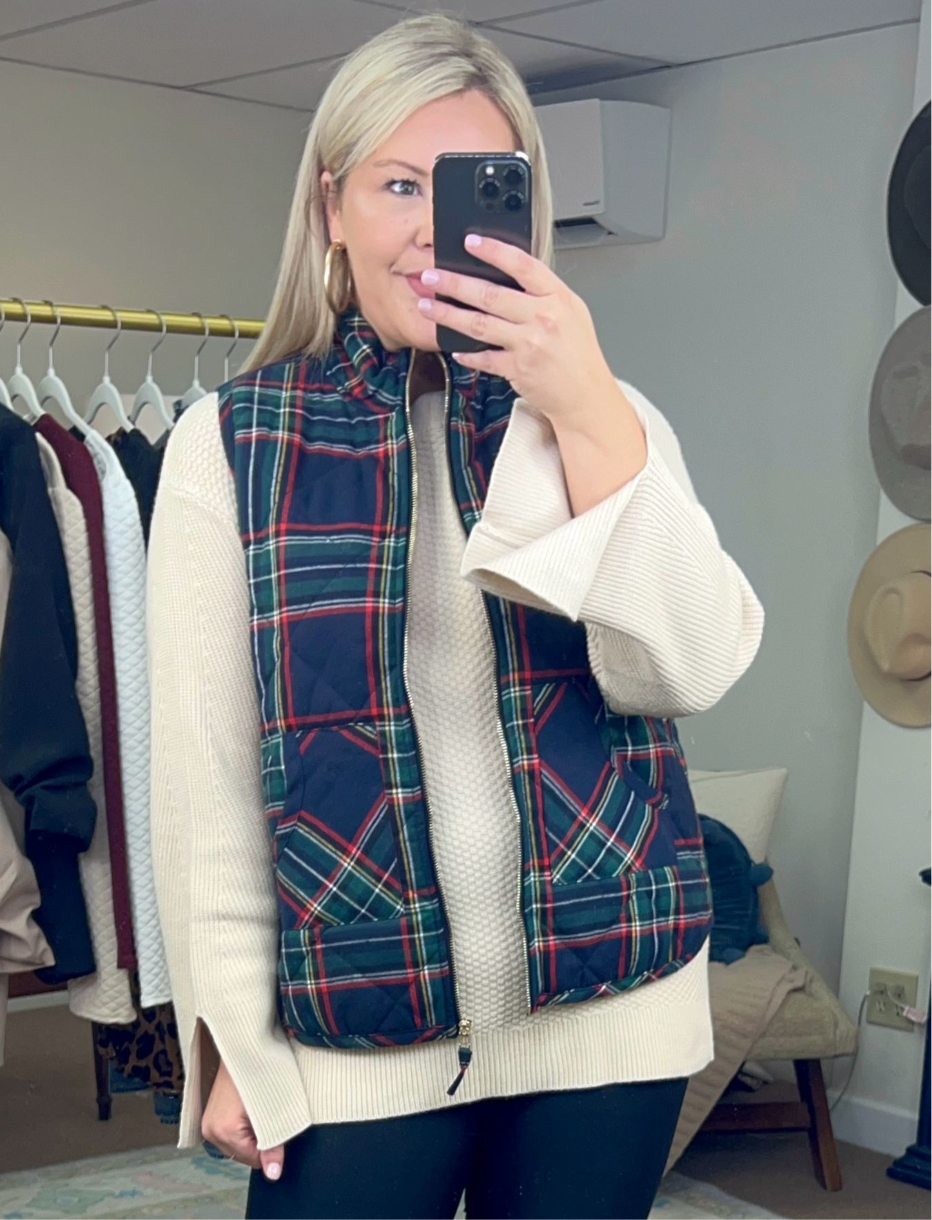 Tartan Plaid Quilted Vest