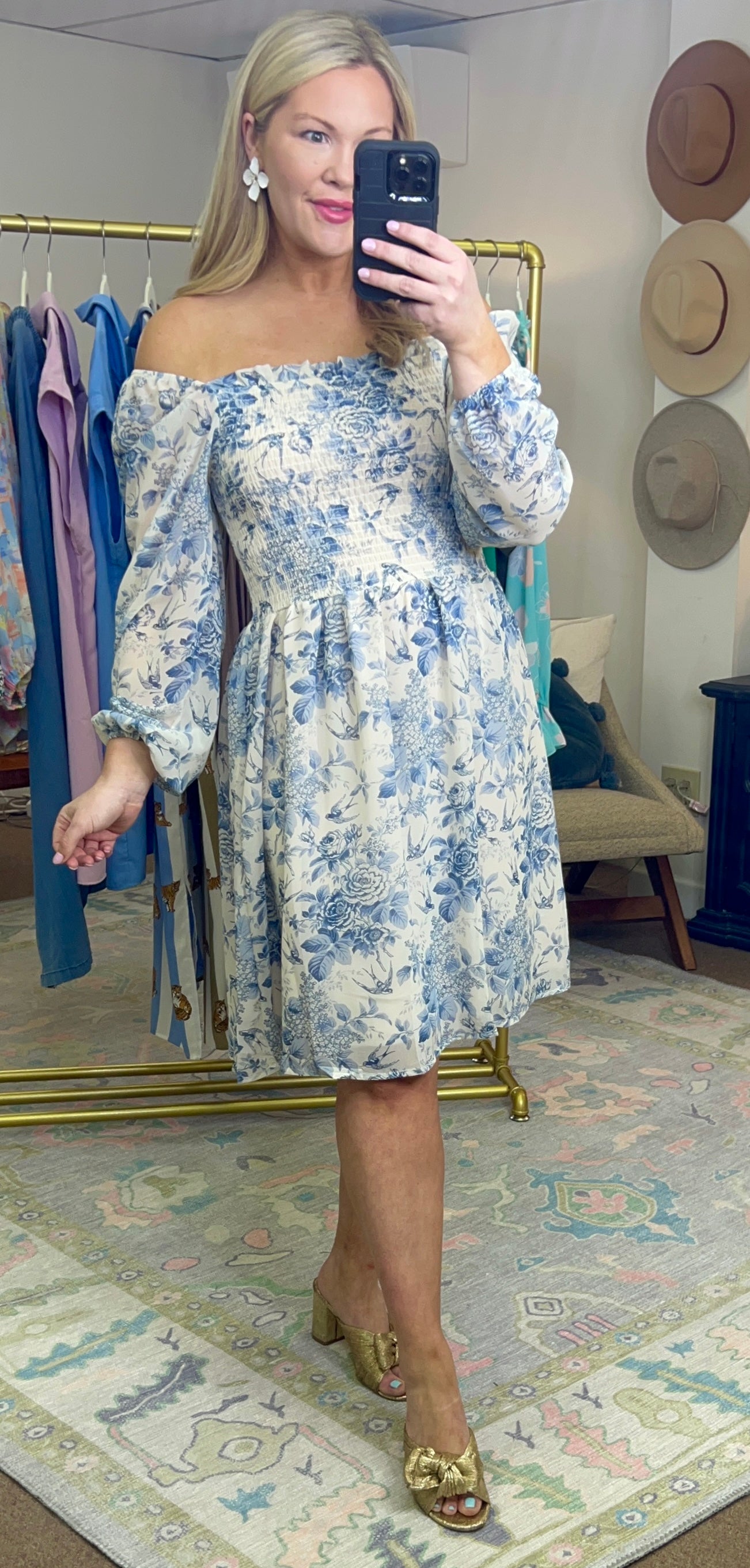 Grand Millennial Floral Smocked Dress