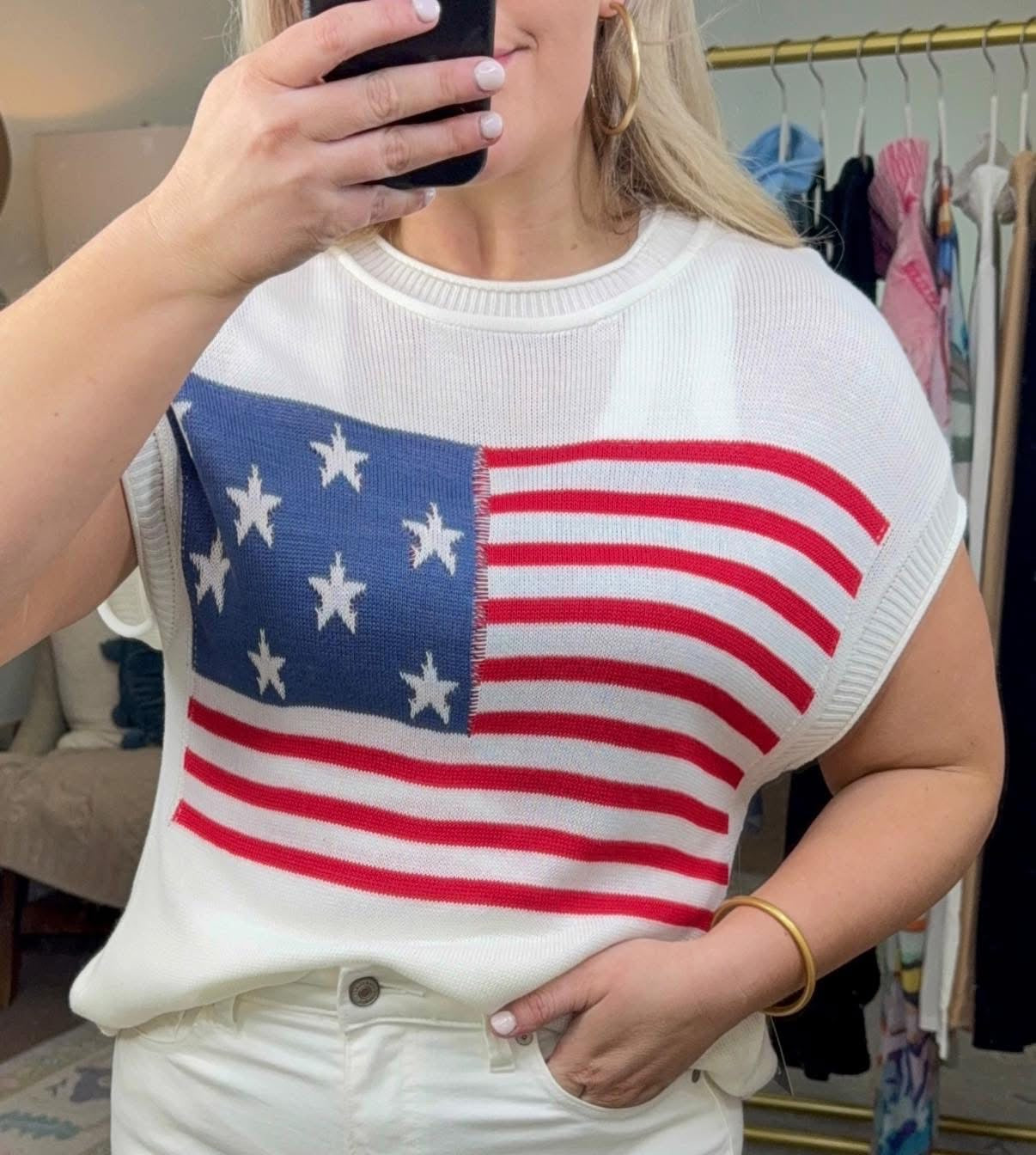 Americana Light Knit Top