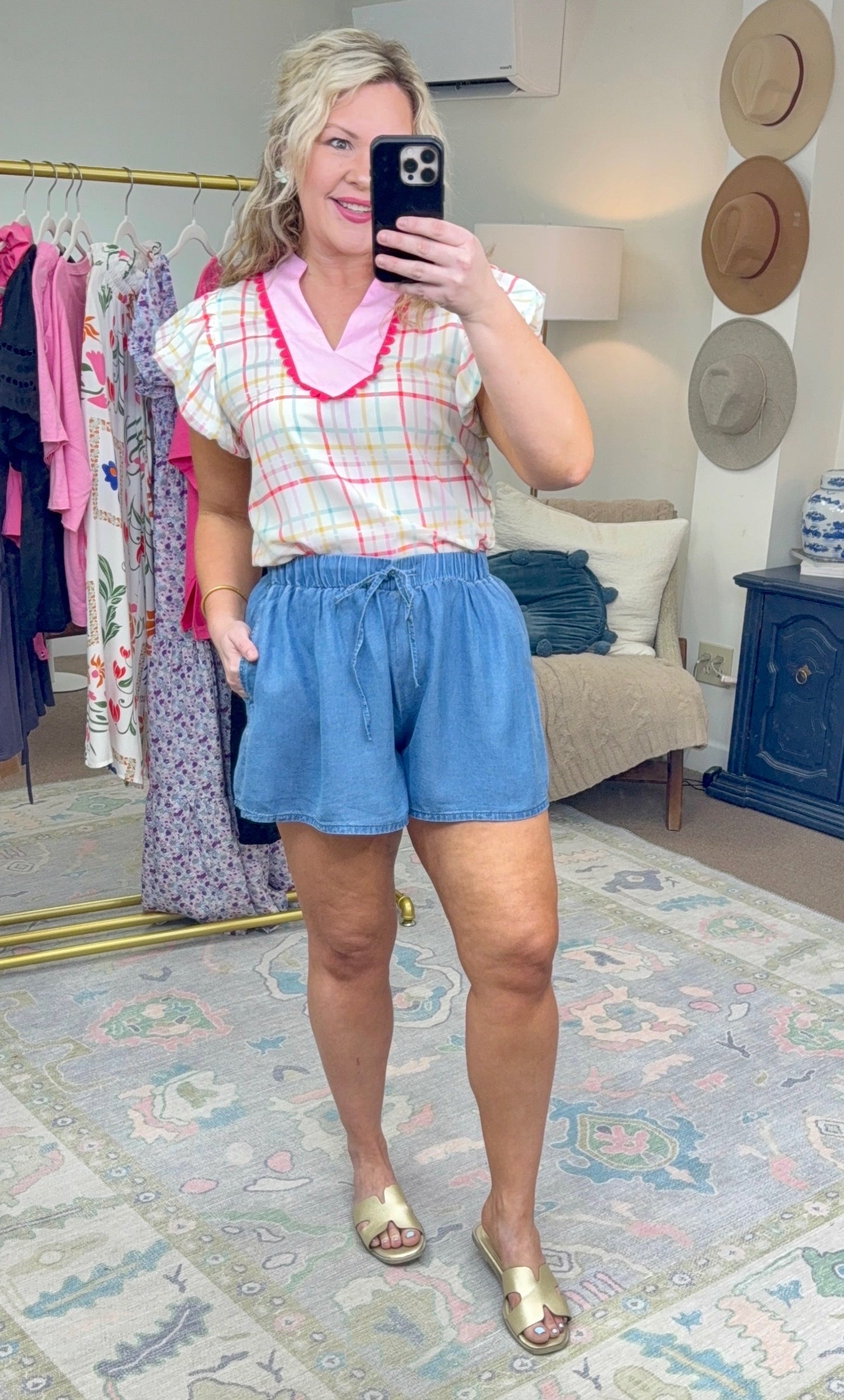 A Dash of Darling Plaid Blouse