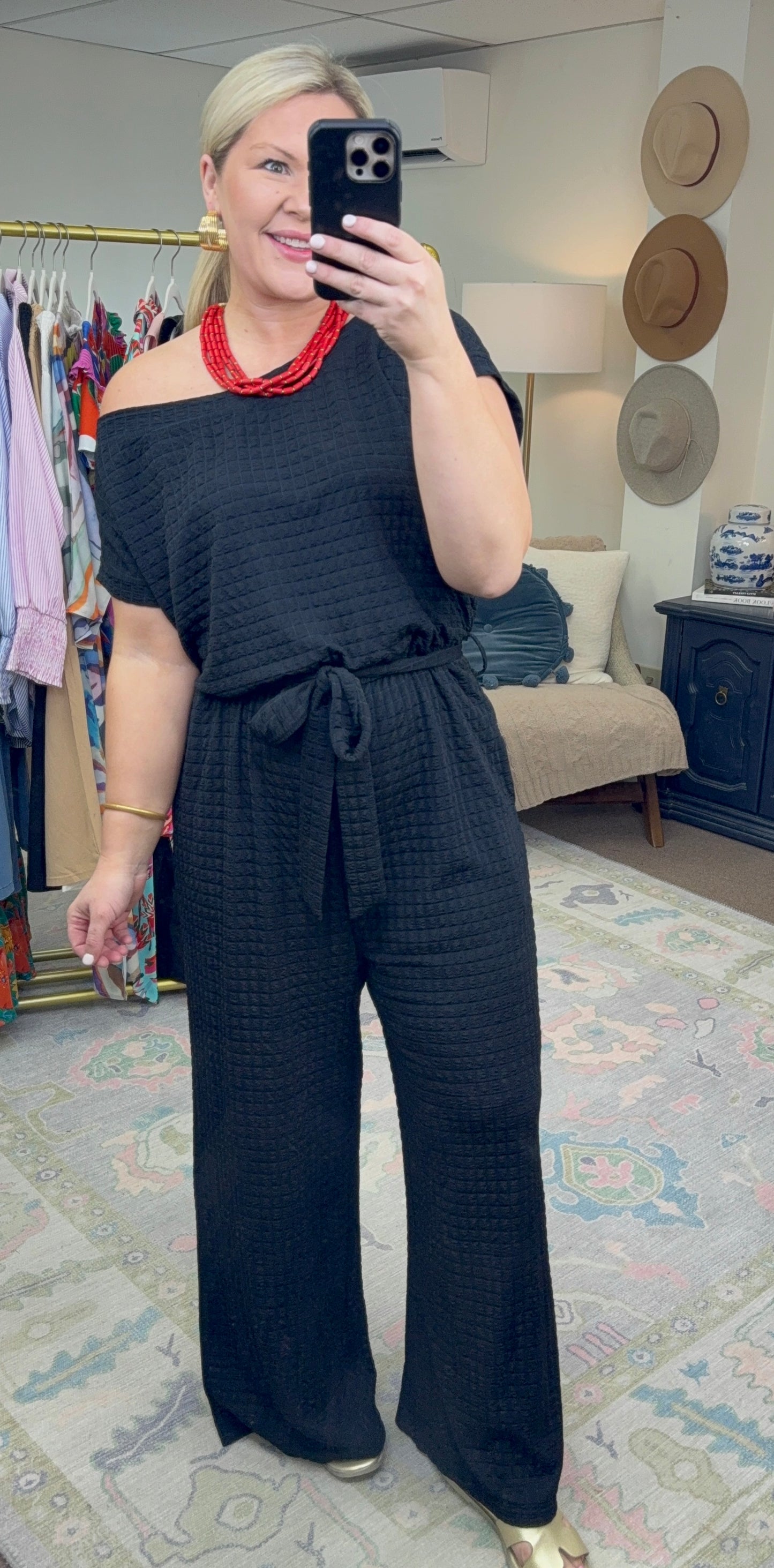 Check Yourself Wide Leg Jumpsuit