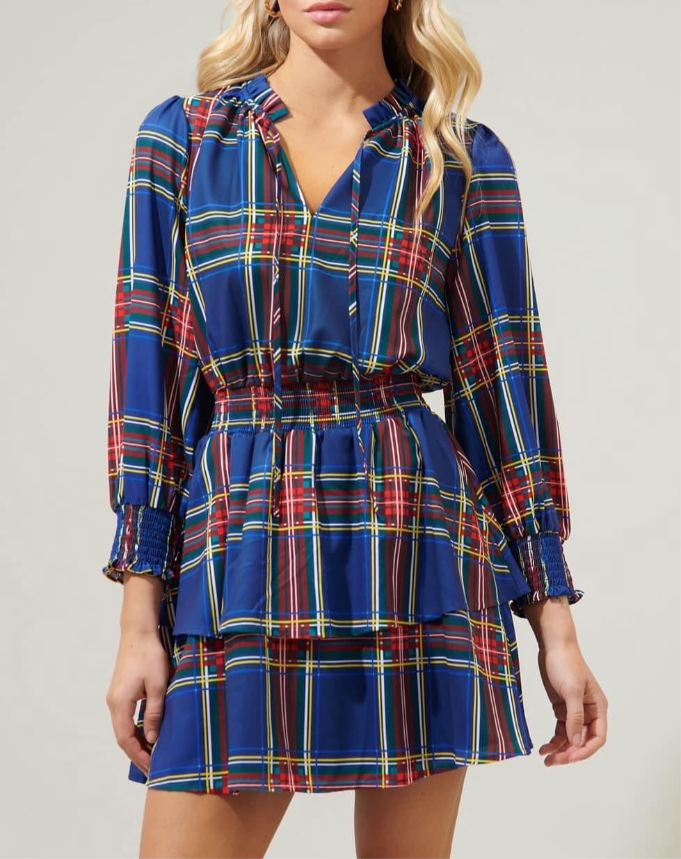 Clifton Tartan Plaid Ruffle Dress