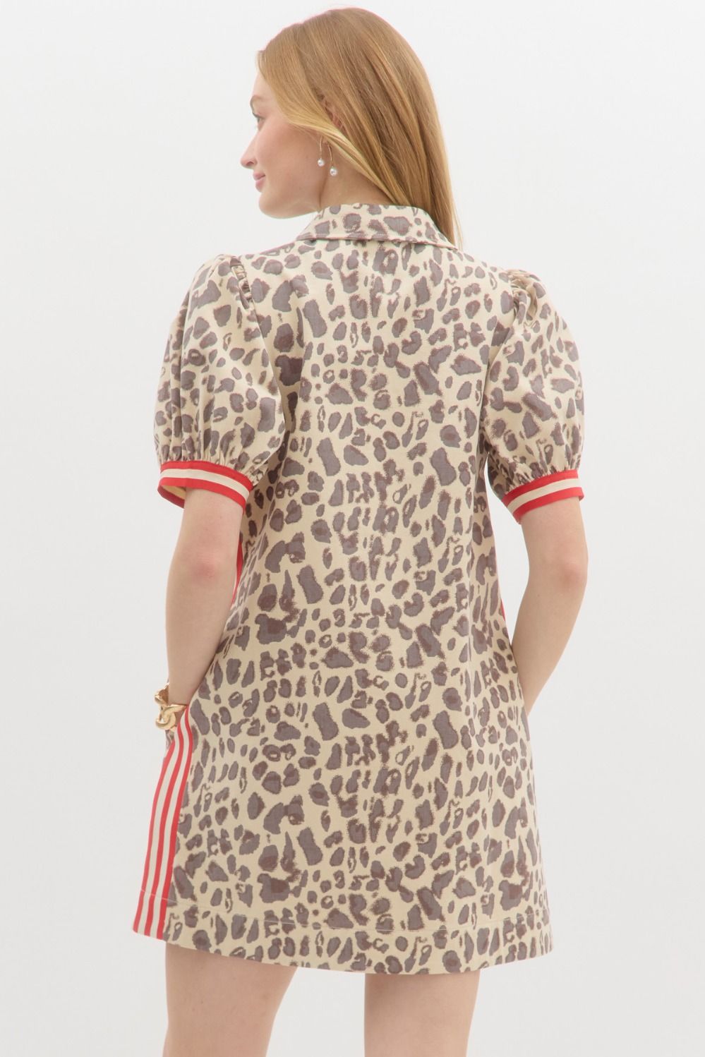 Perfectly Fine Animal Print Shirt Dress
