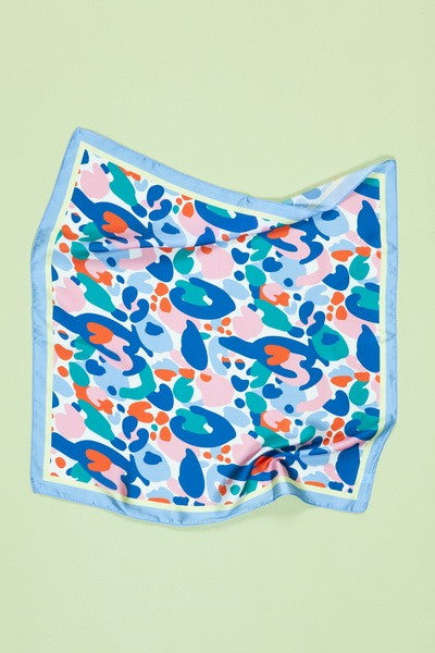 Her Wild Side Abstract Leopard Silk Neck Scarf