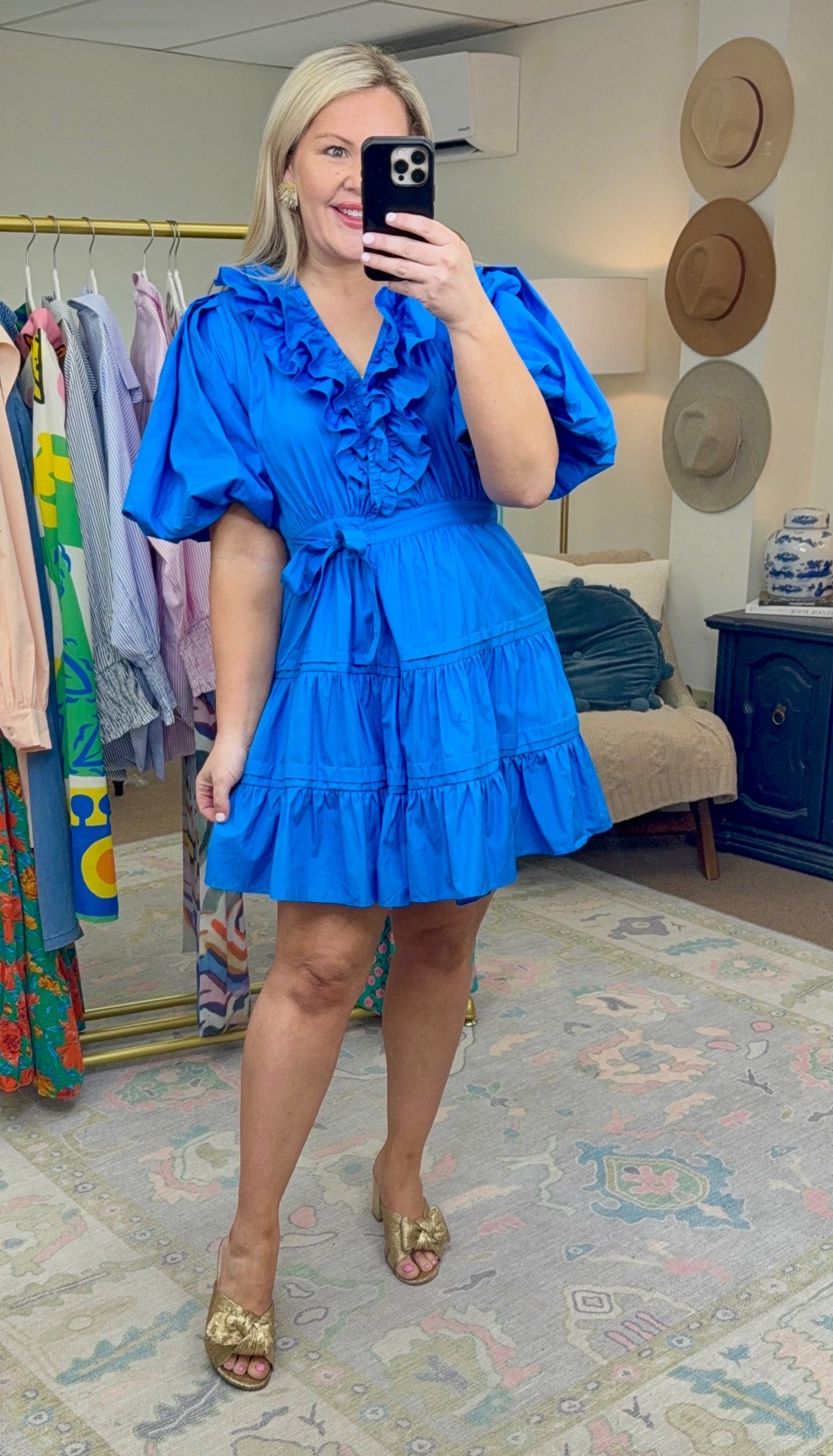 **MORE COLORS** Let’s Go Dancing Tiered Wrap Mini Dress