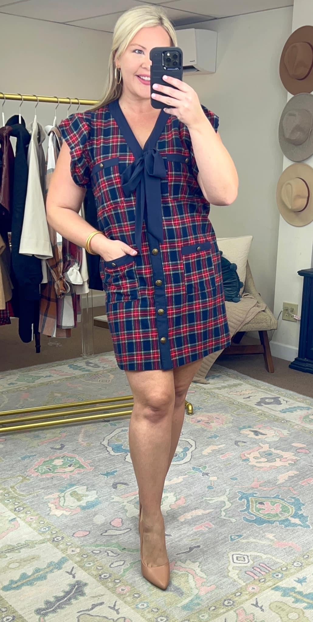 **MORE COLORS** Got It Plaid Ruffle Tartan Dress