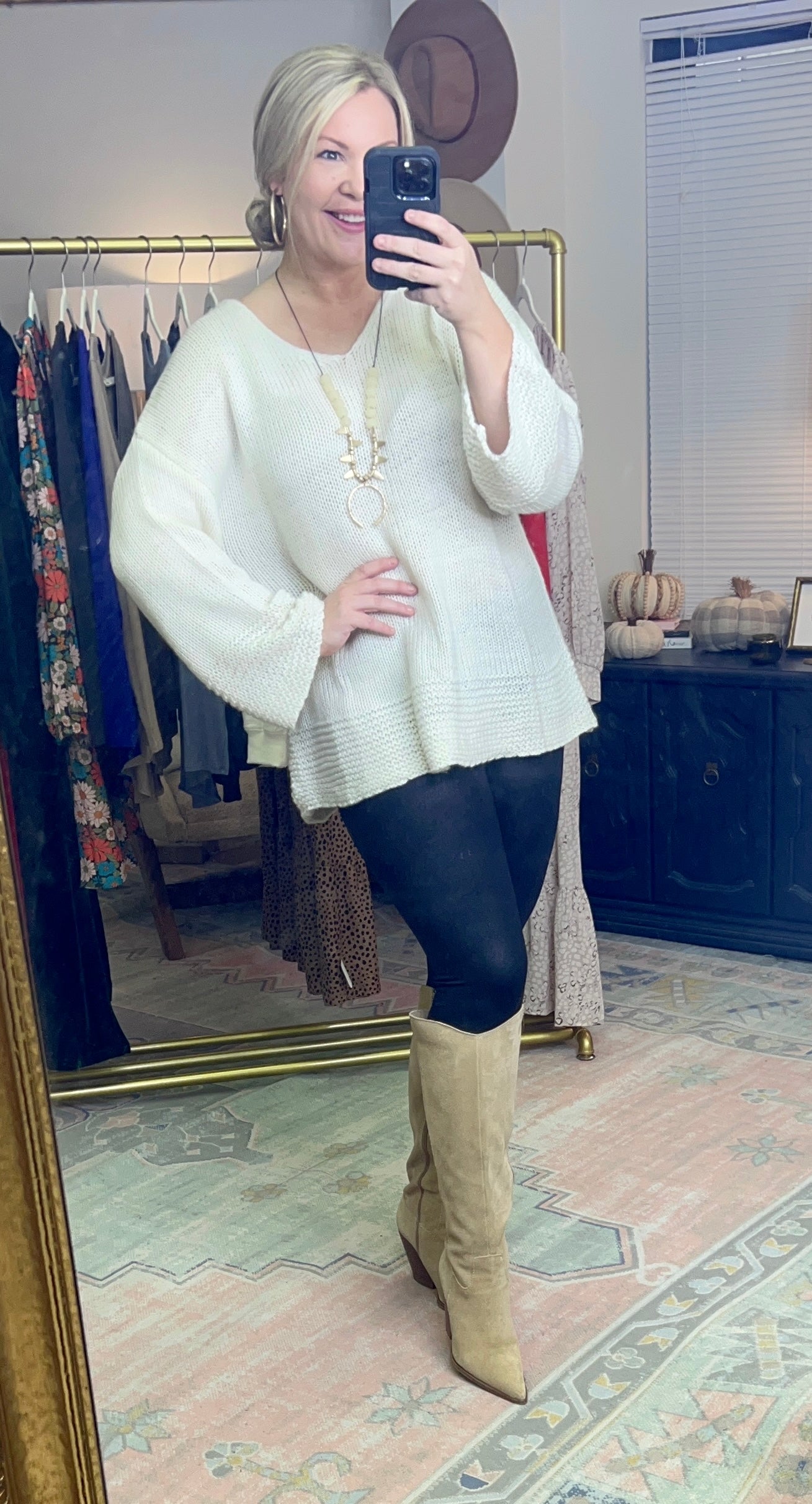Loose Knit Bellsleeve Sweater