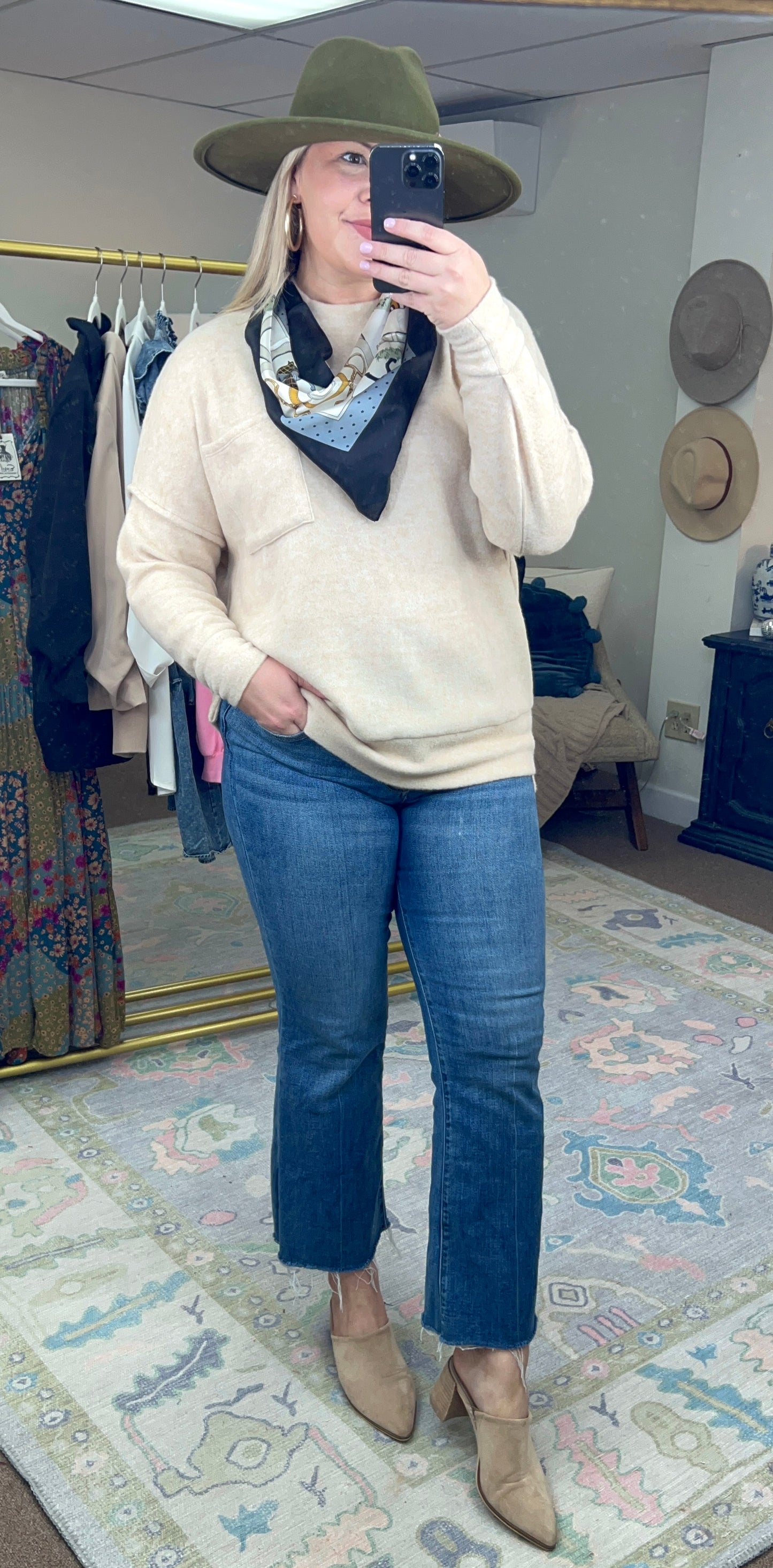 Snuggle Sess Brushed Knit Tunic Top