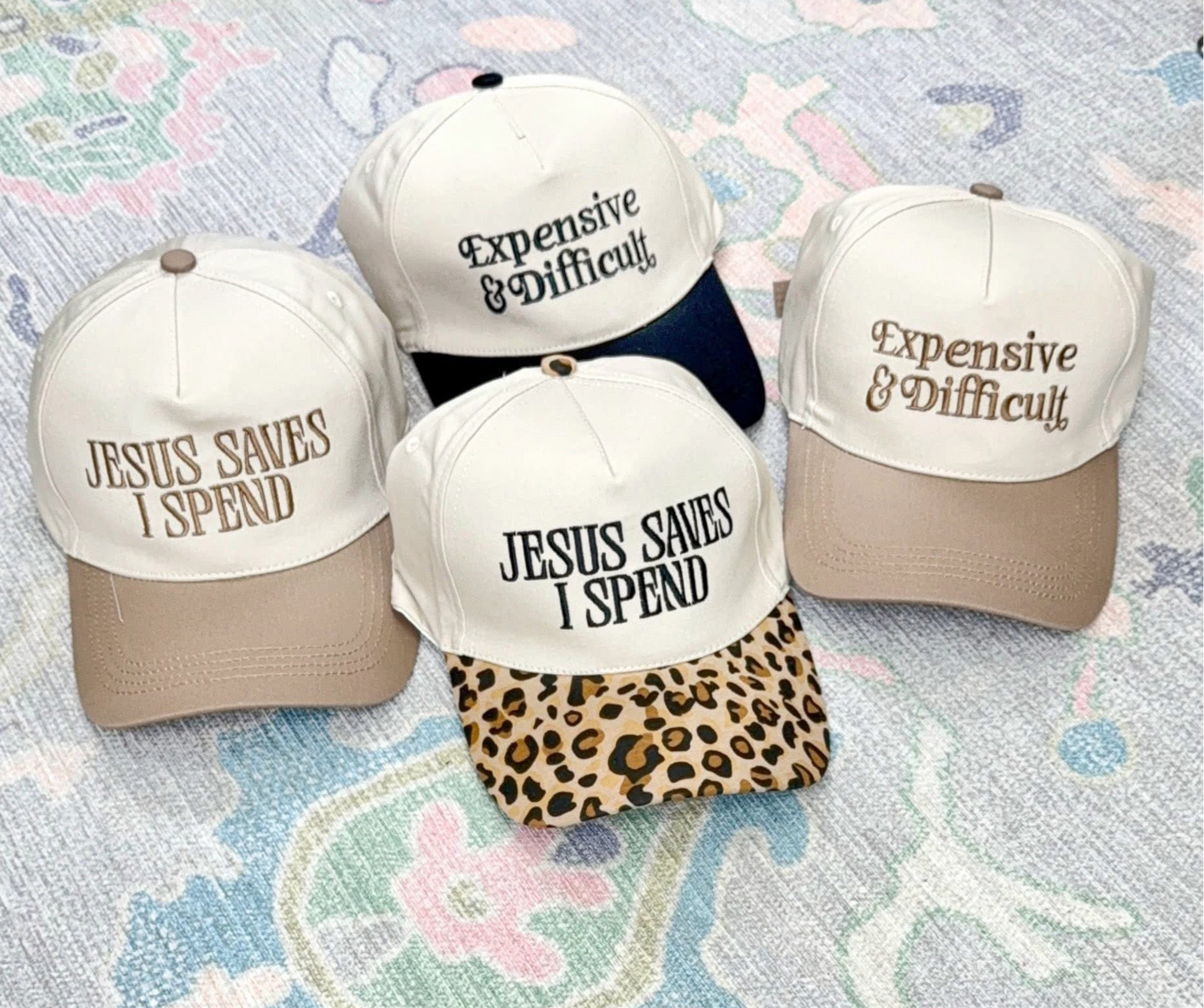 Jesus Saves I Spend Canvas Hat