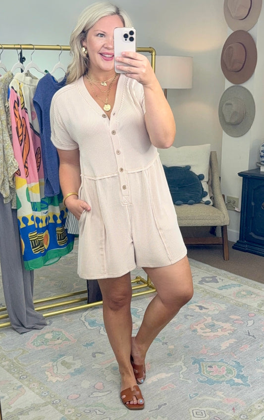 ✨MORE COLORS✨ Staycation Ribbed Knit Romper