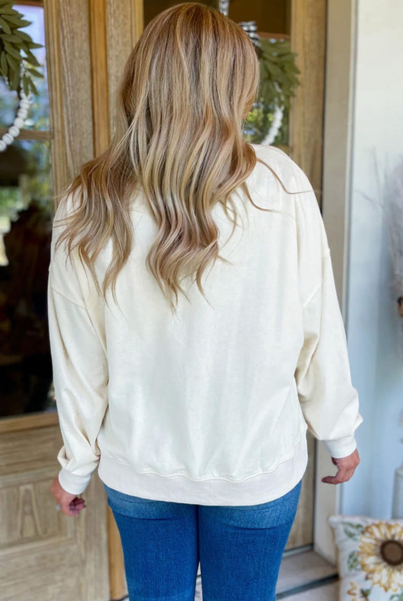 Precious in the Patch Pumpkin Crewneck Pullover
