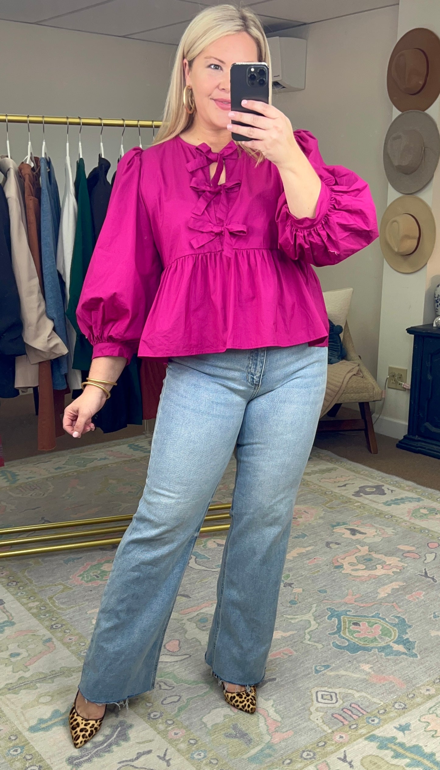 **MORE COLORS** Simply Sweet Poplin Bow Blouse