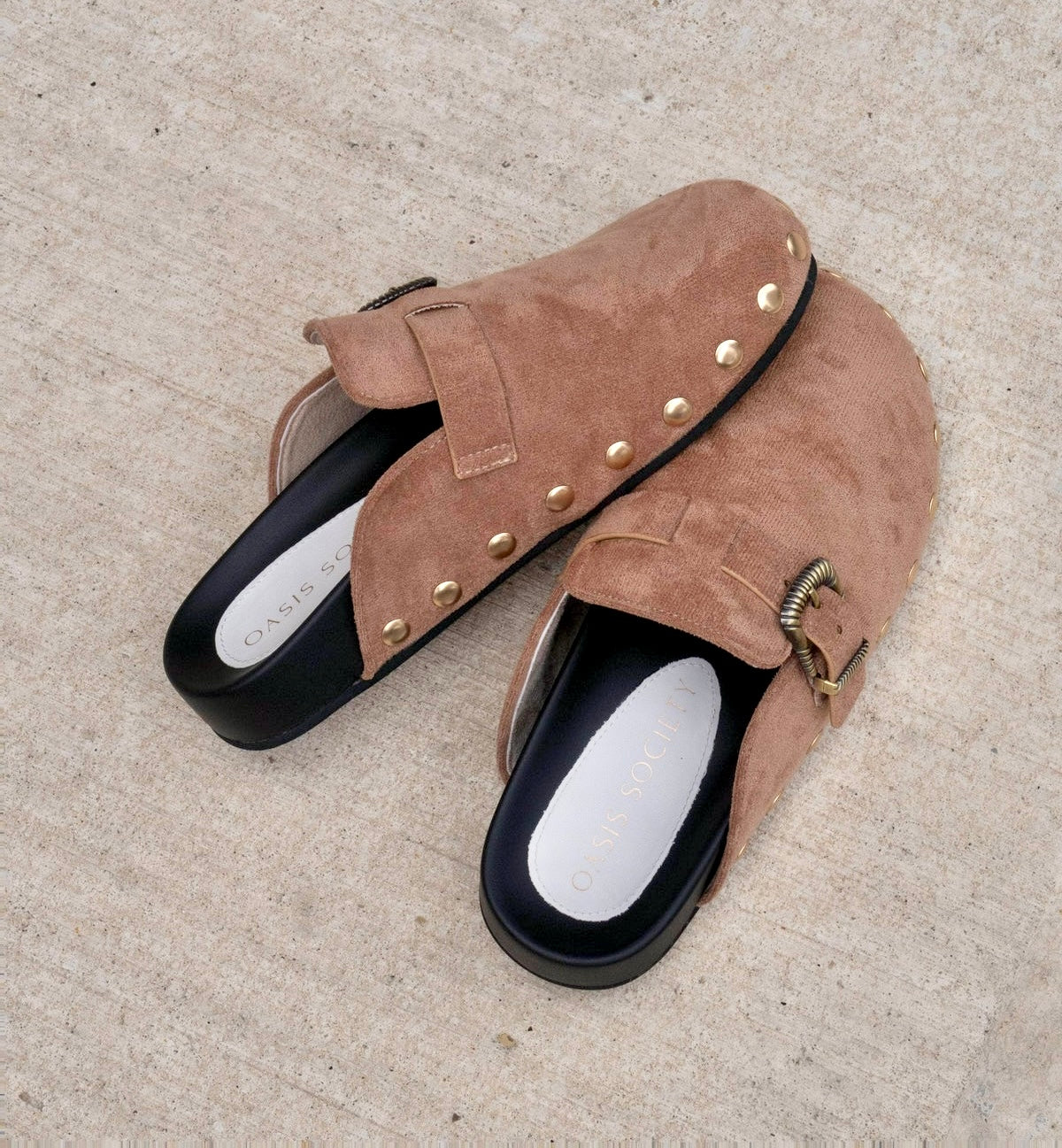Boston Bound Studded Buckle Clogs