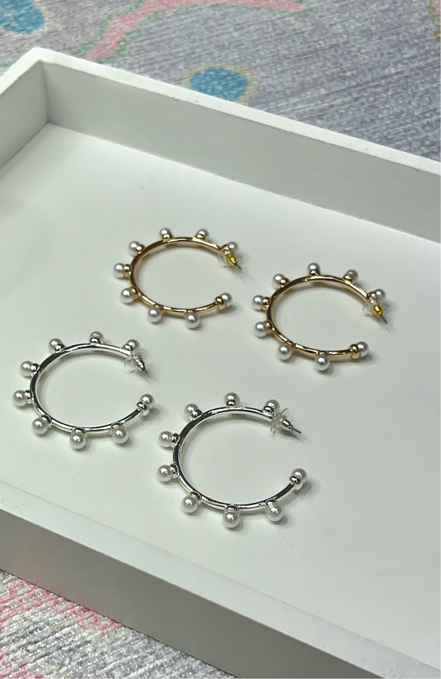 Give It A Pearl Hoop Earrings