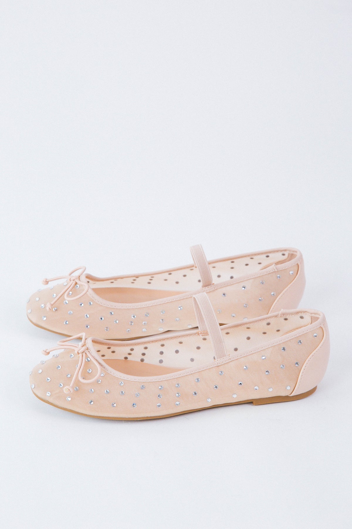 Tiny Dancer Mesh Embellished Flats