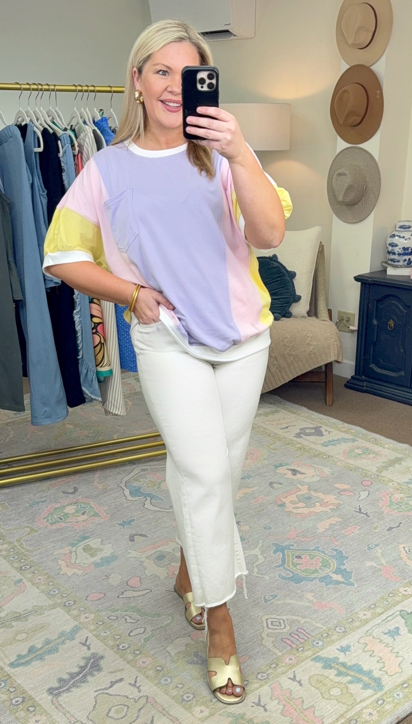 **MORE COLORS** Weekend Warrior Colorblock Drop Sleeve Tee