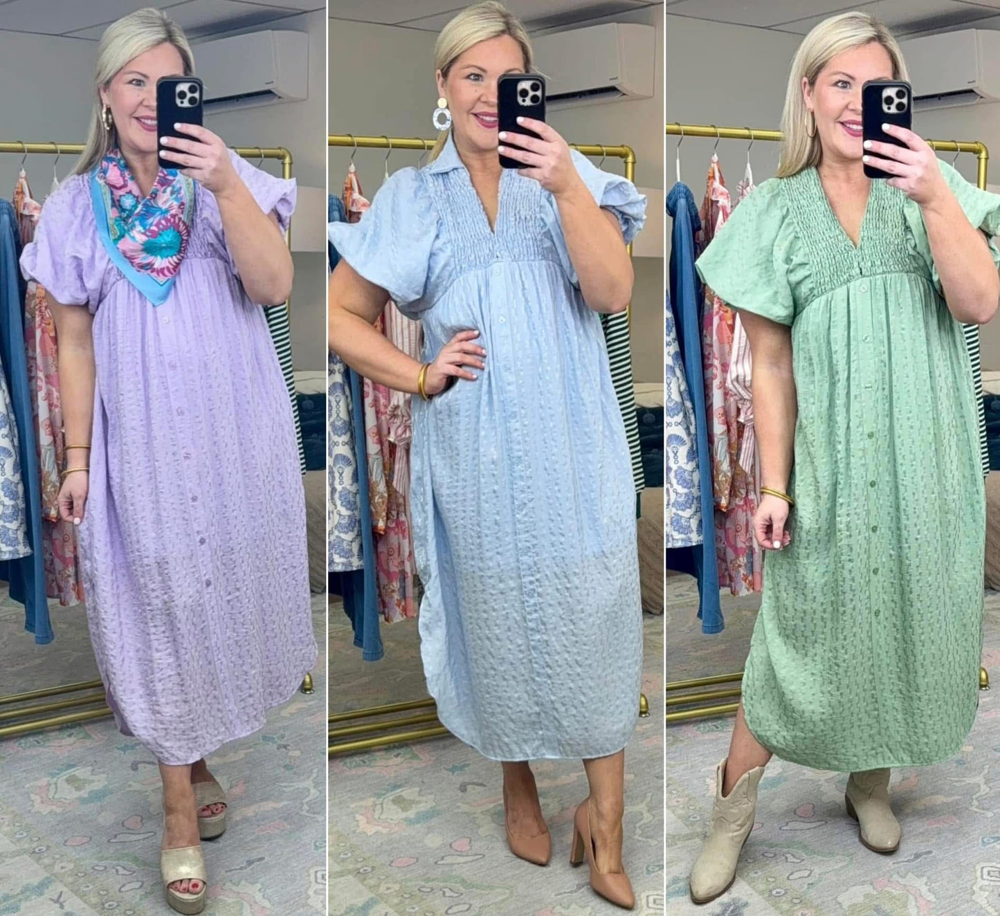 Remember When Textured Maxi Dress
